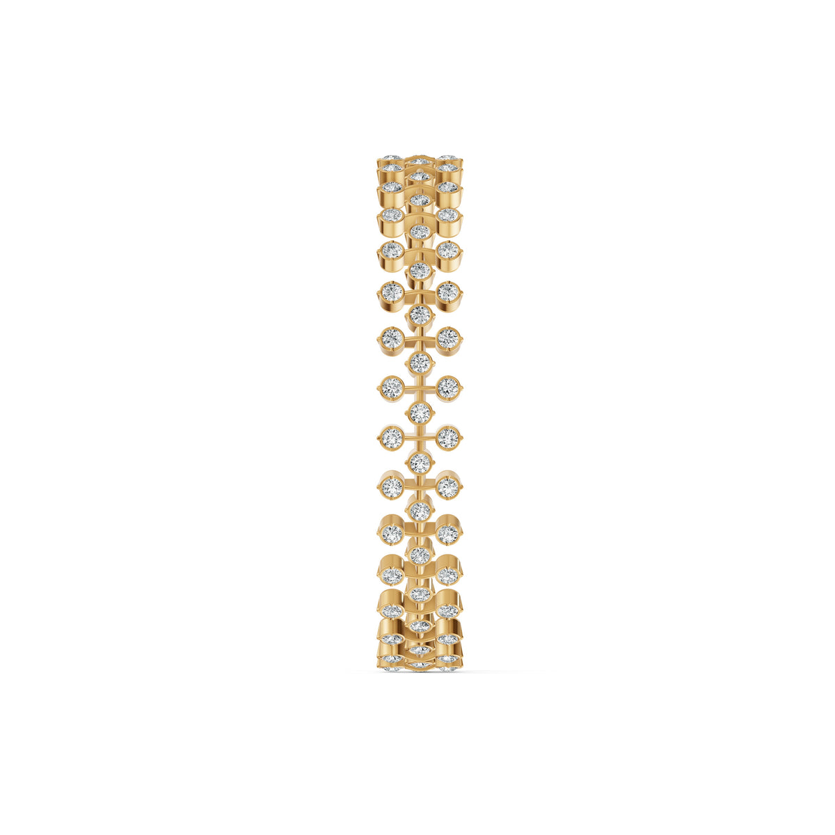 Floral Link Diamond Bangle