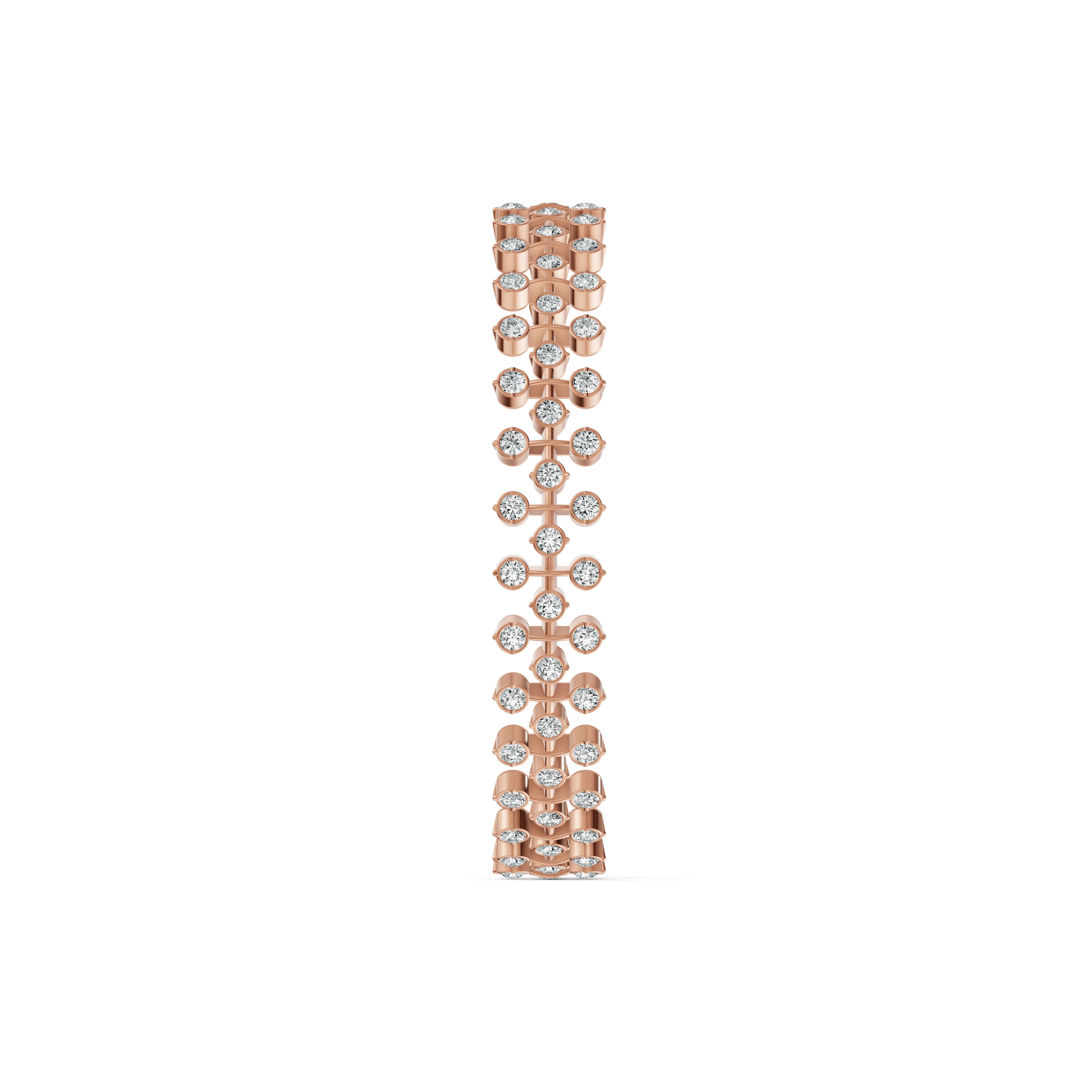 Floral Link Diamond Bangle