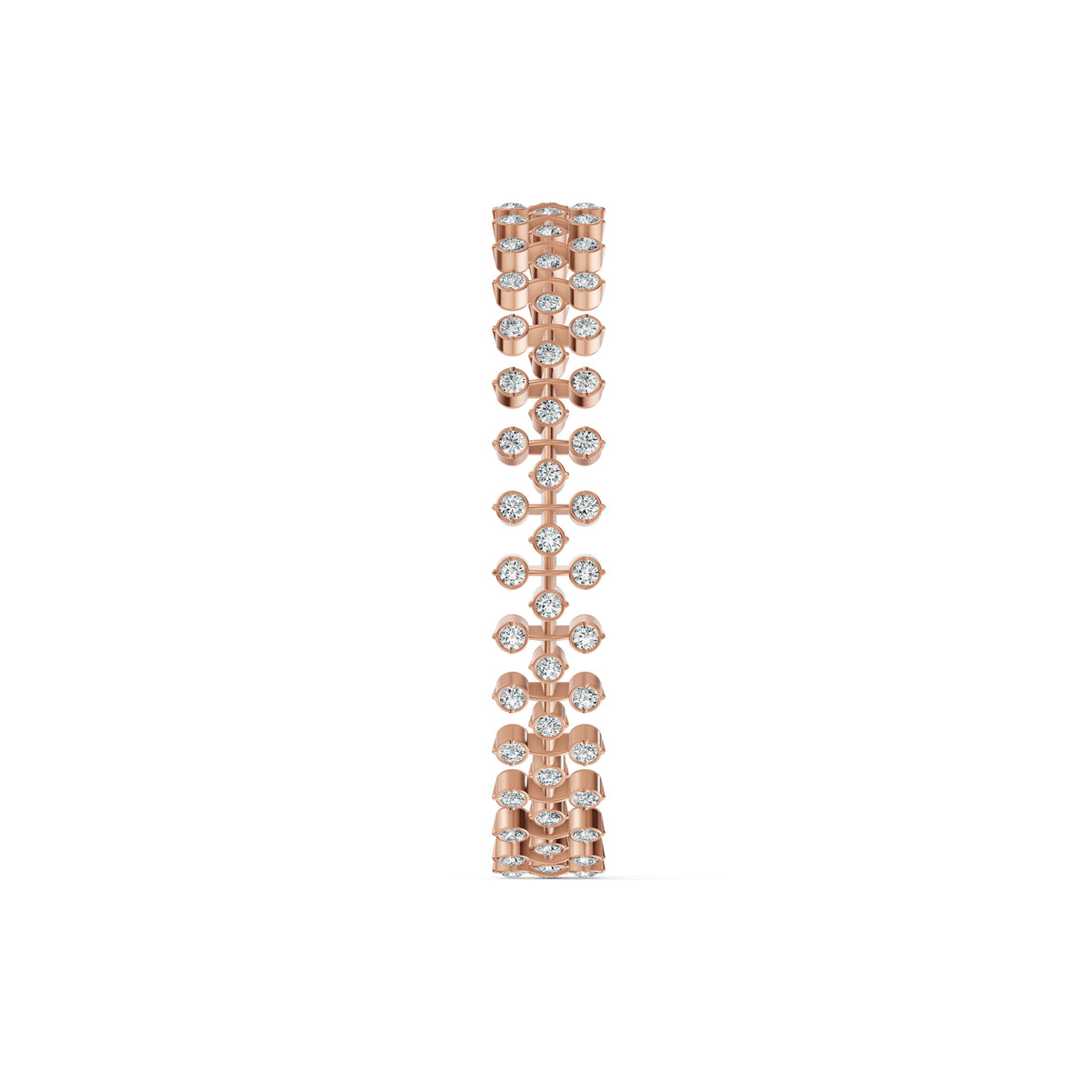 Floral Link Diamond Bangle