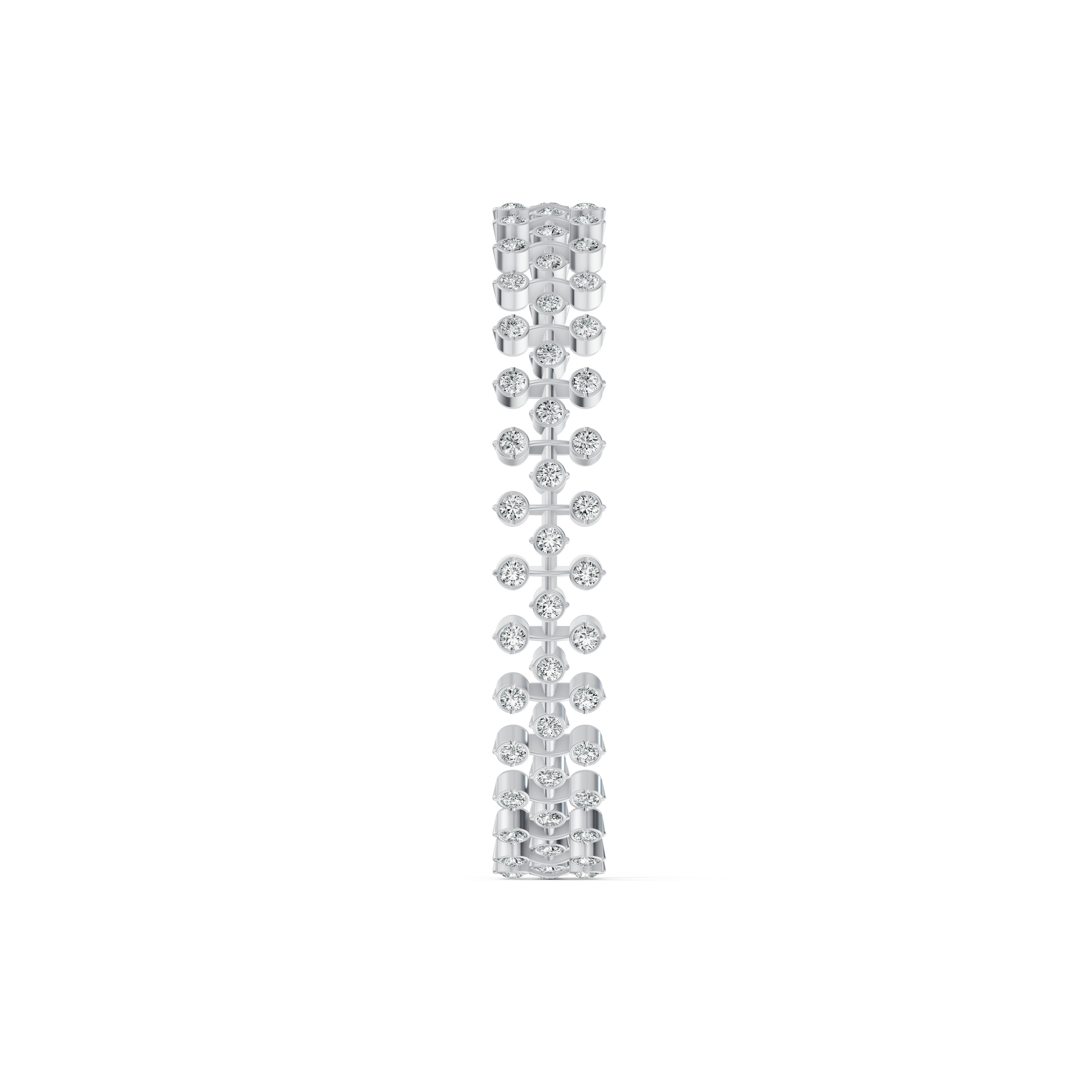 Floral Link Diamond Bangle