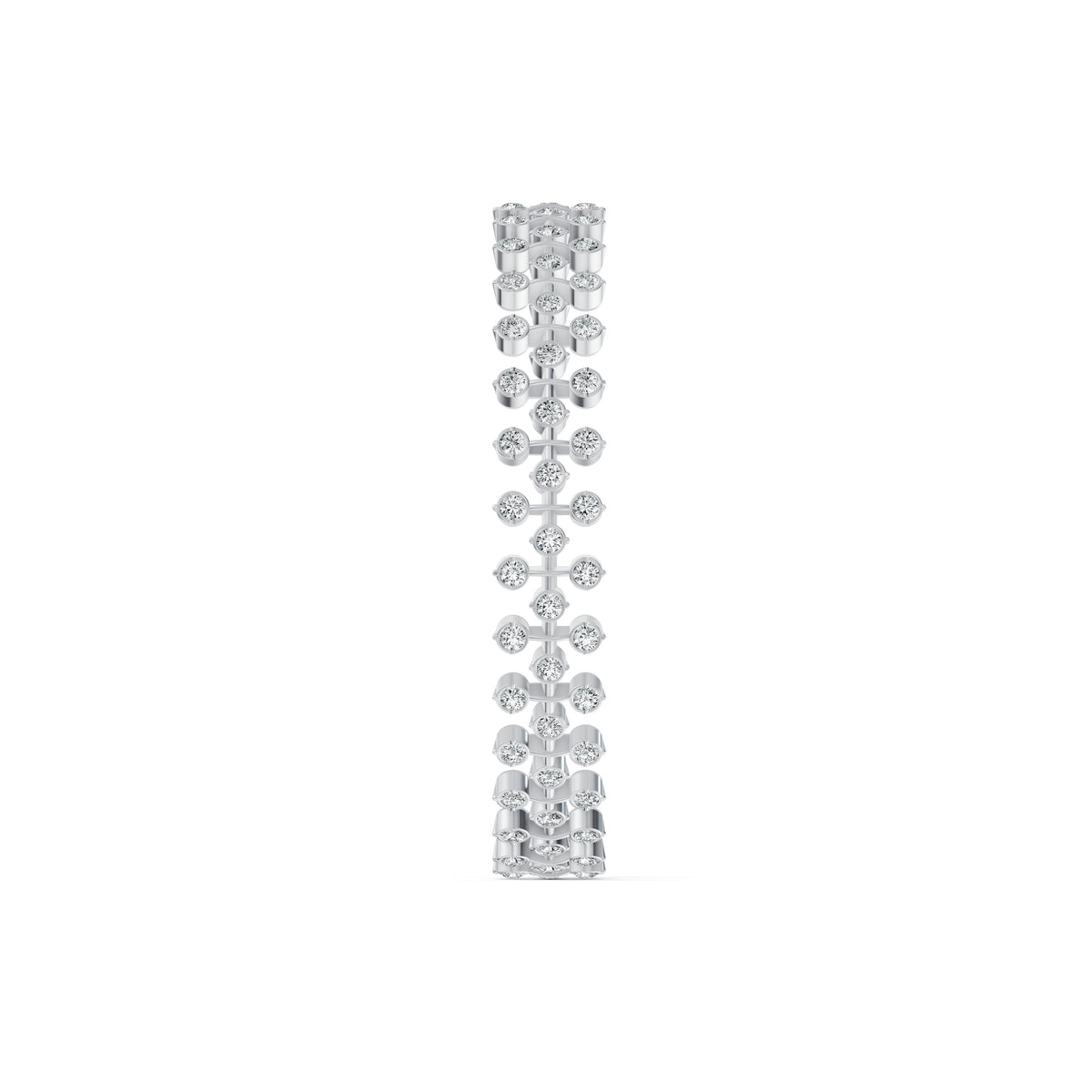 Floral Link Diamond Bangle