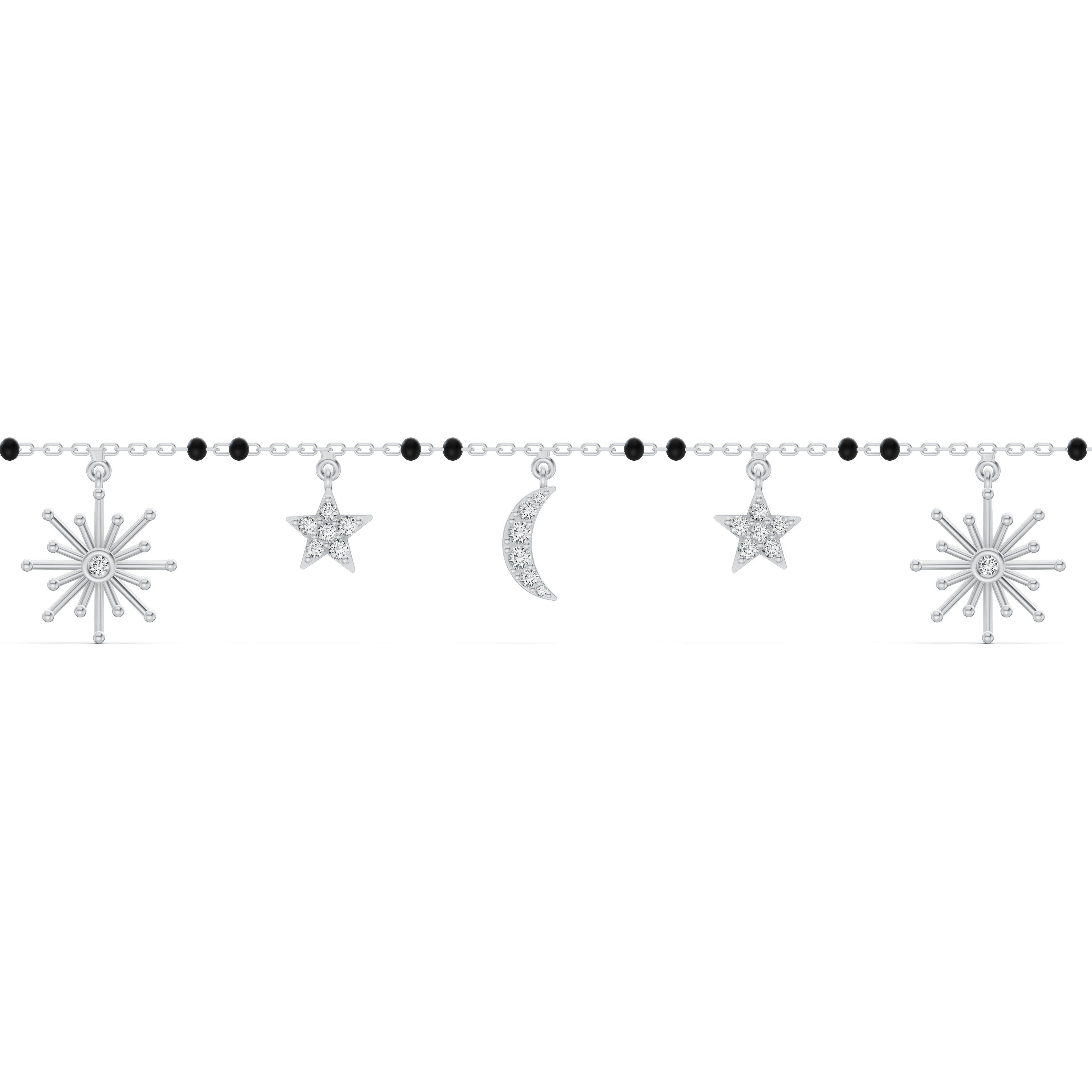 Celestial Harmony Charm Diamond Bracelet