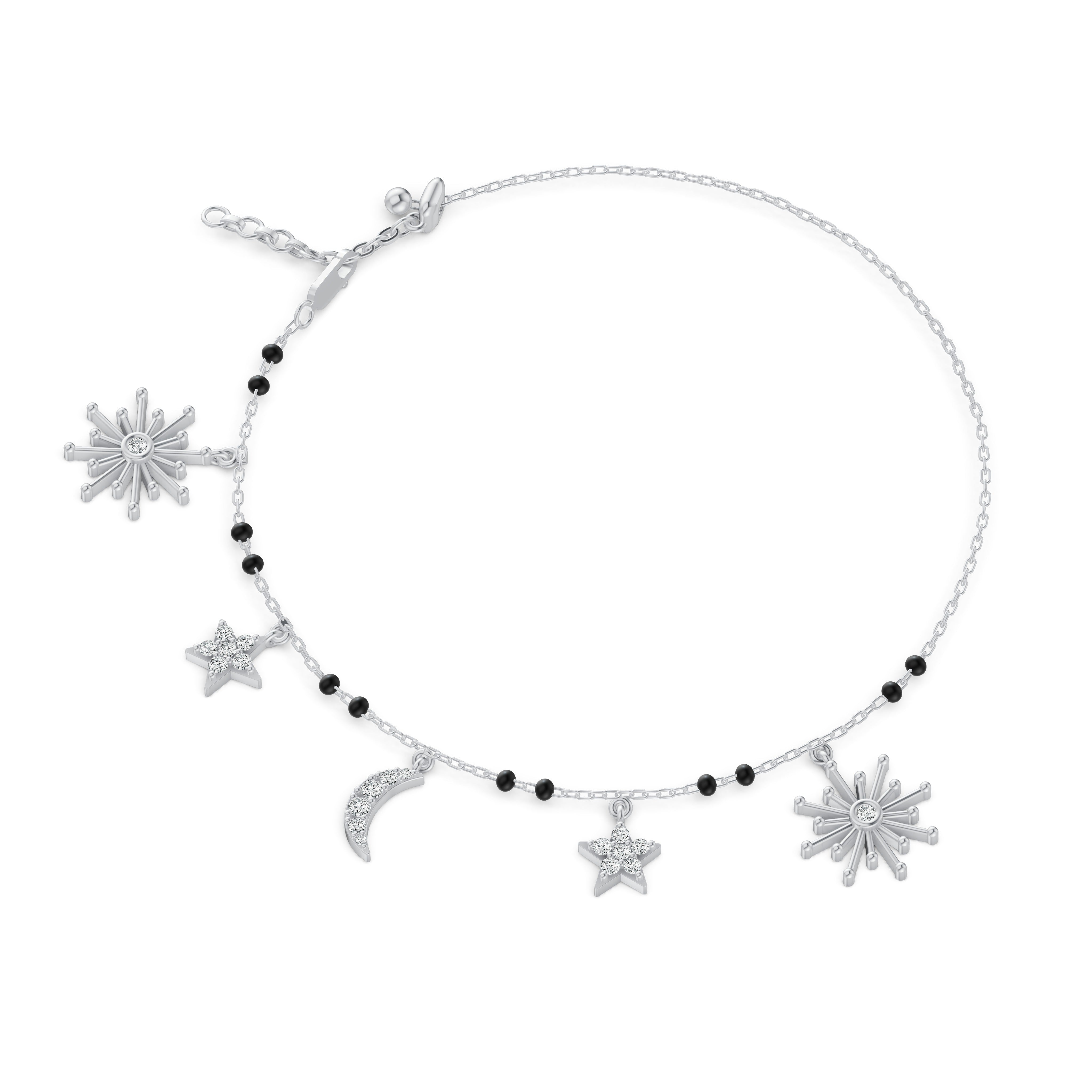 Celestial Harmony Charm Diamond Bracelet