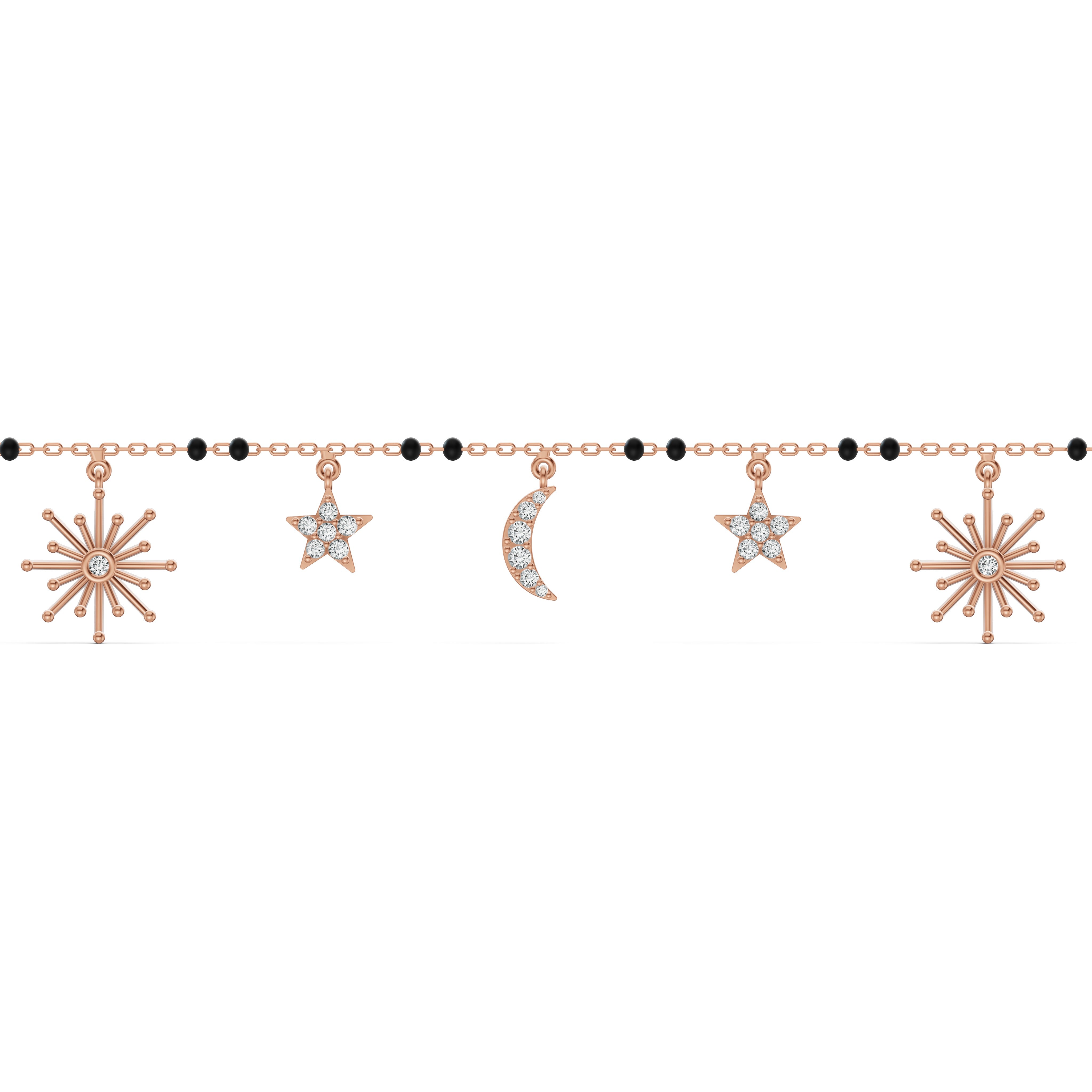 Celestial Harmony Charm Diamond Bracelet
