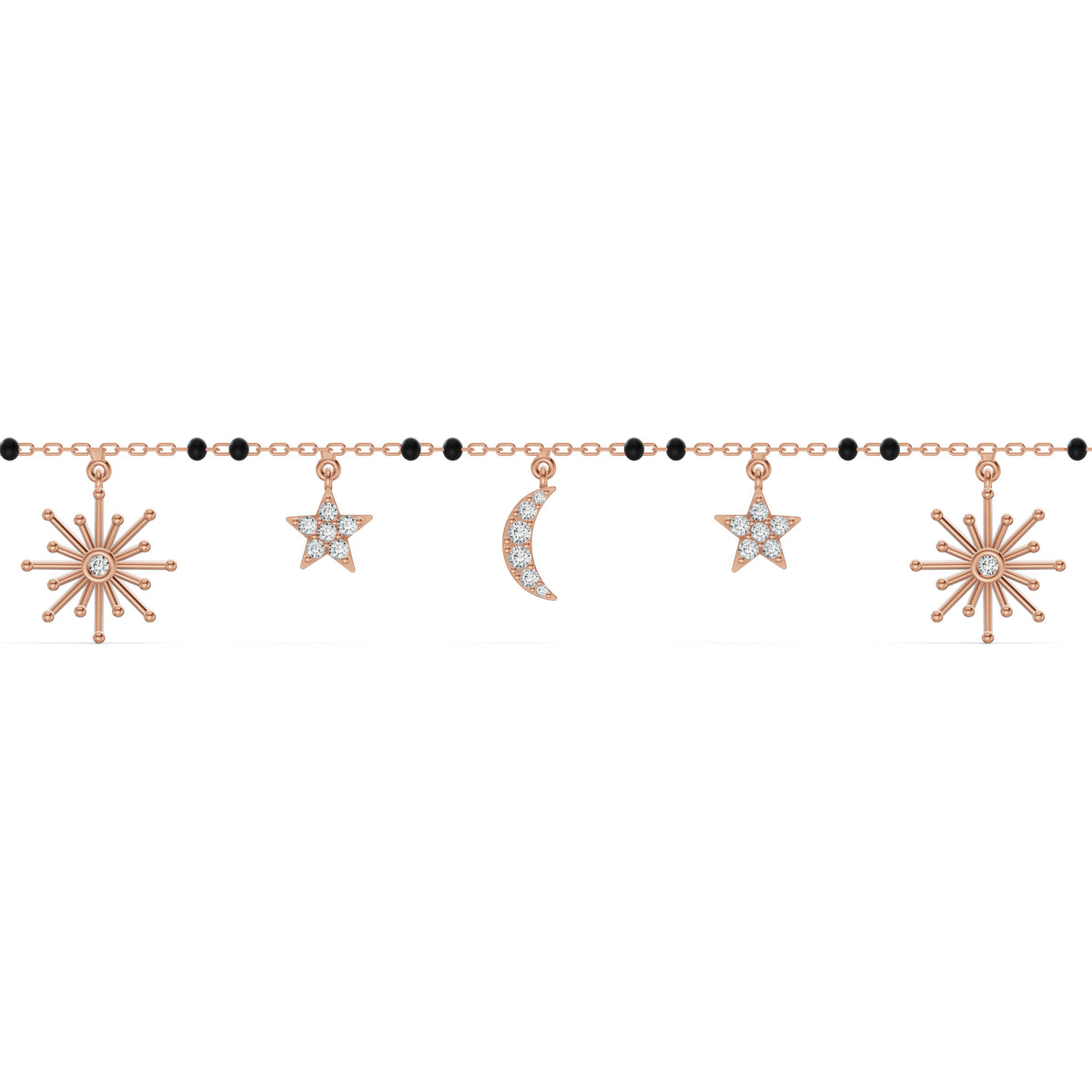 Celestial Harmony Charm Diamond Bracelet