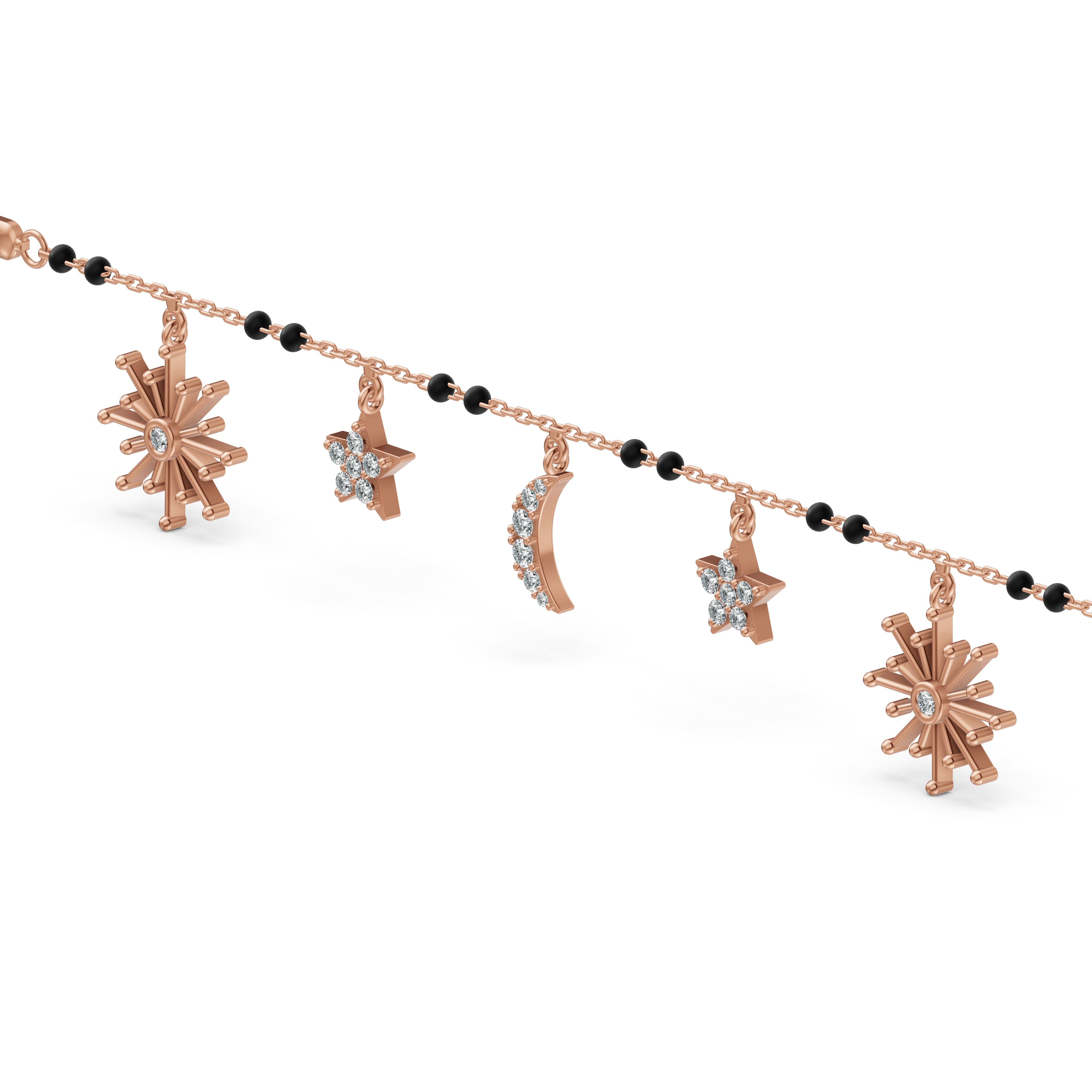 Celestial Harmony Charm Diamond Bracelet