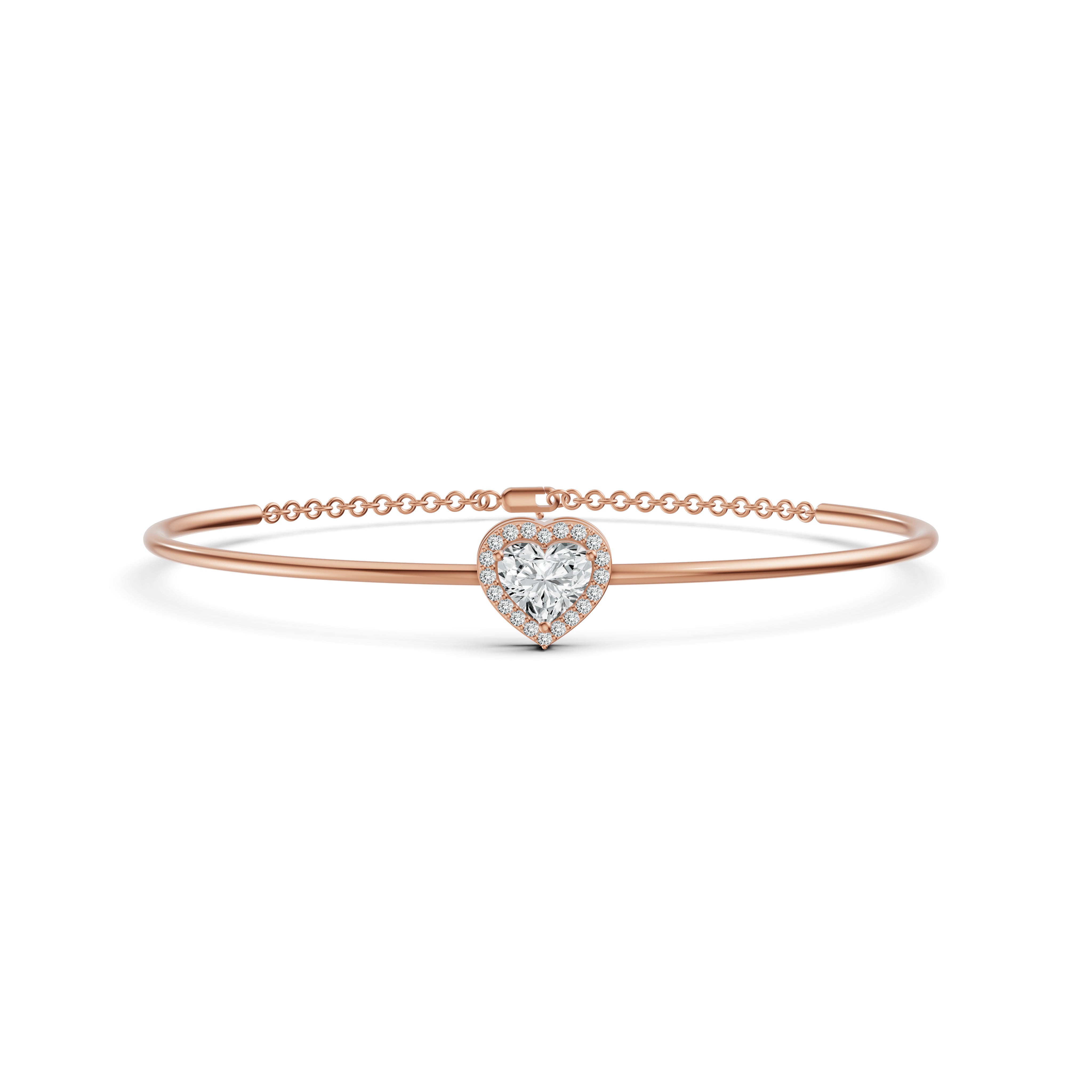 Solitaire Heart Diamond Bracelet
