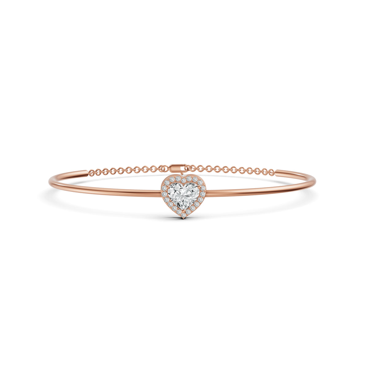 Solitaire Heart Diamond Bracelet
