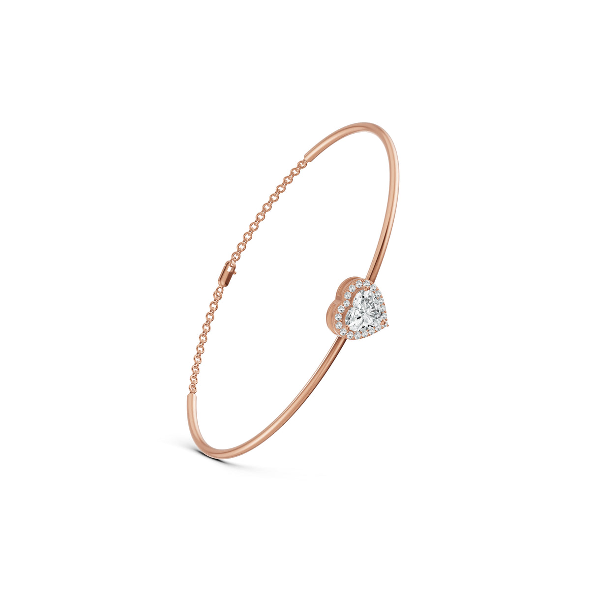 Solitaire Heart Diamond Bracelet