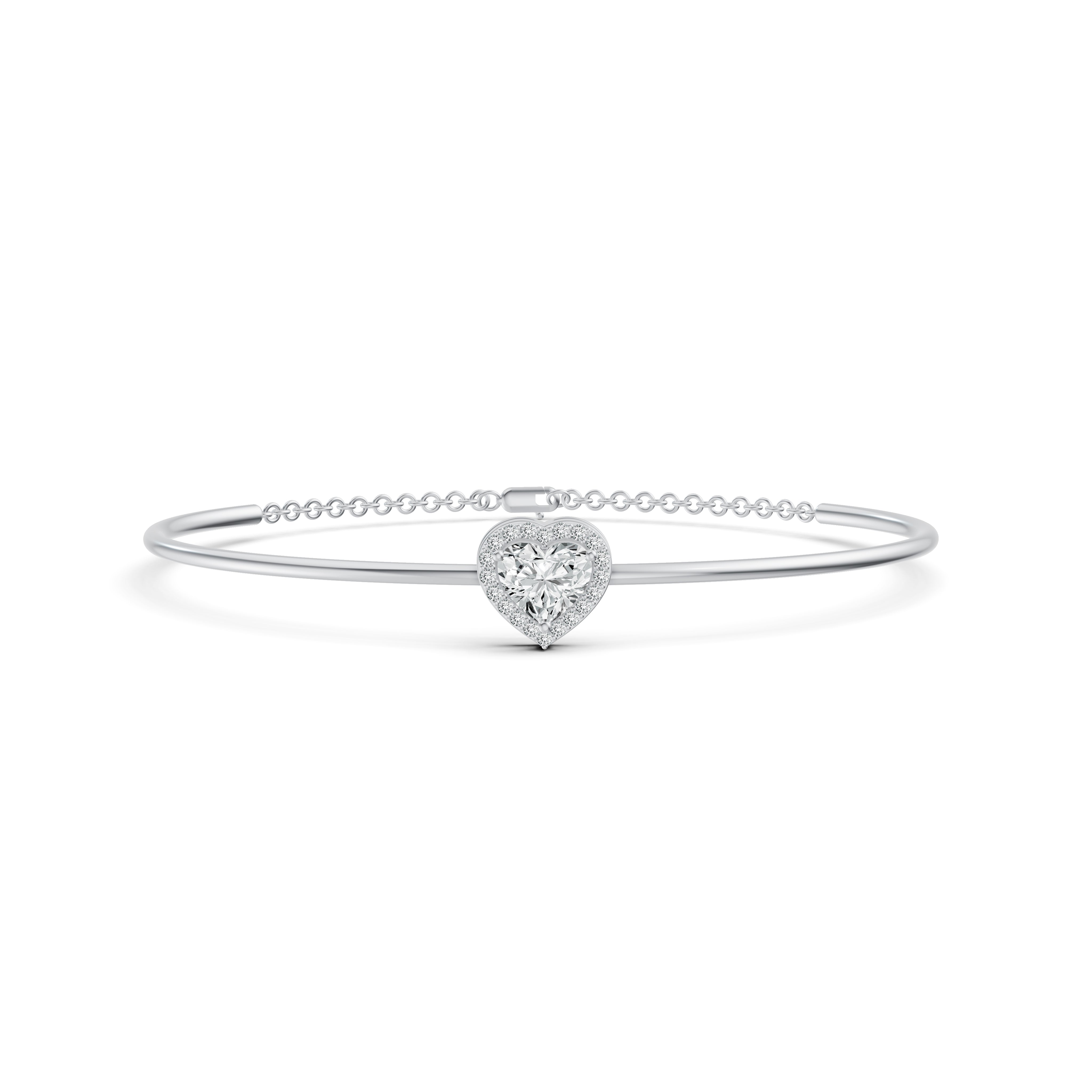 Solitaire Heart Diamond Bracelet