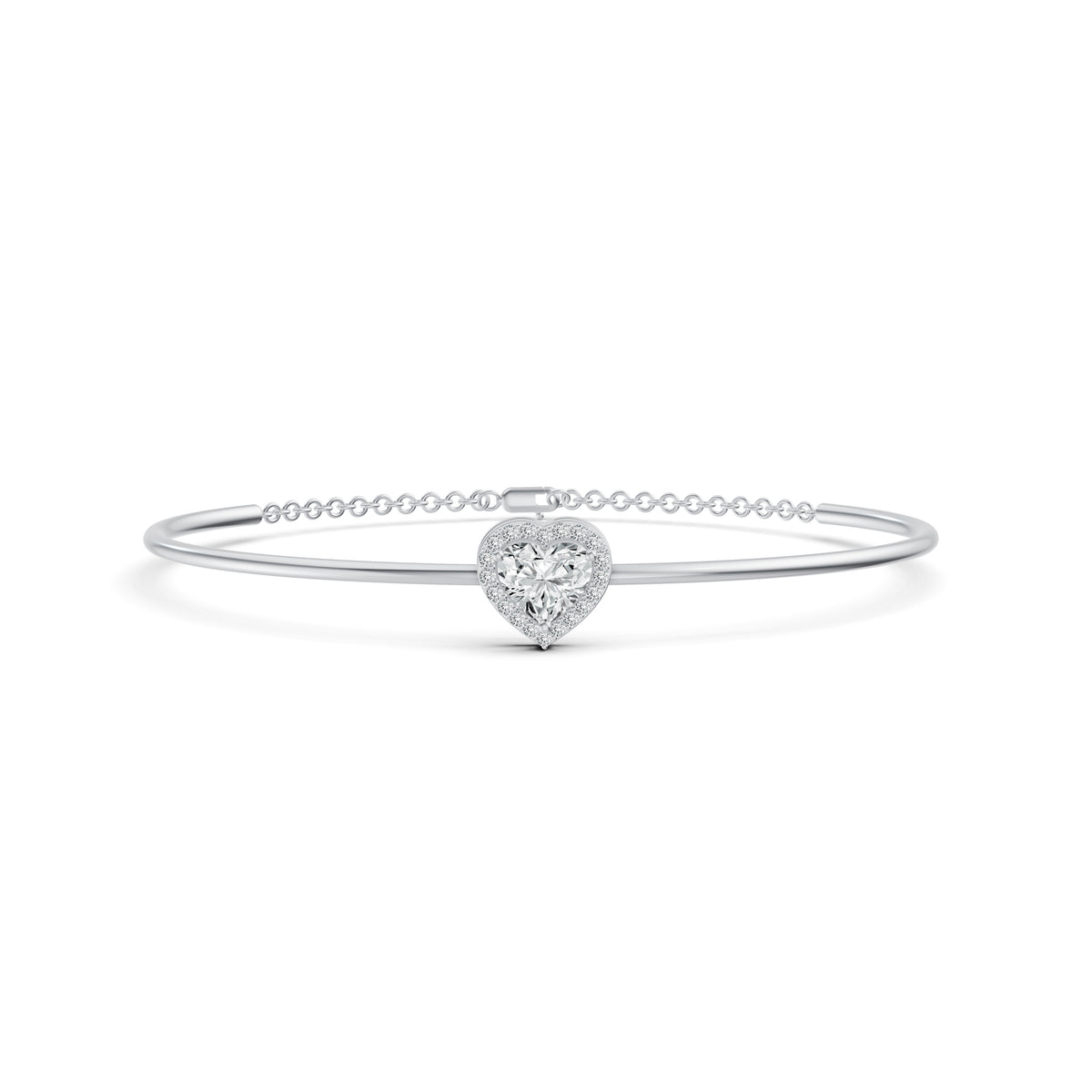 Solitaire Heart Diamond Bracelet