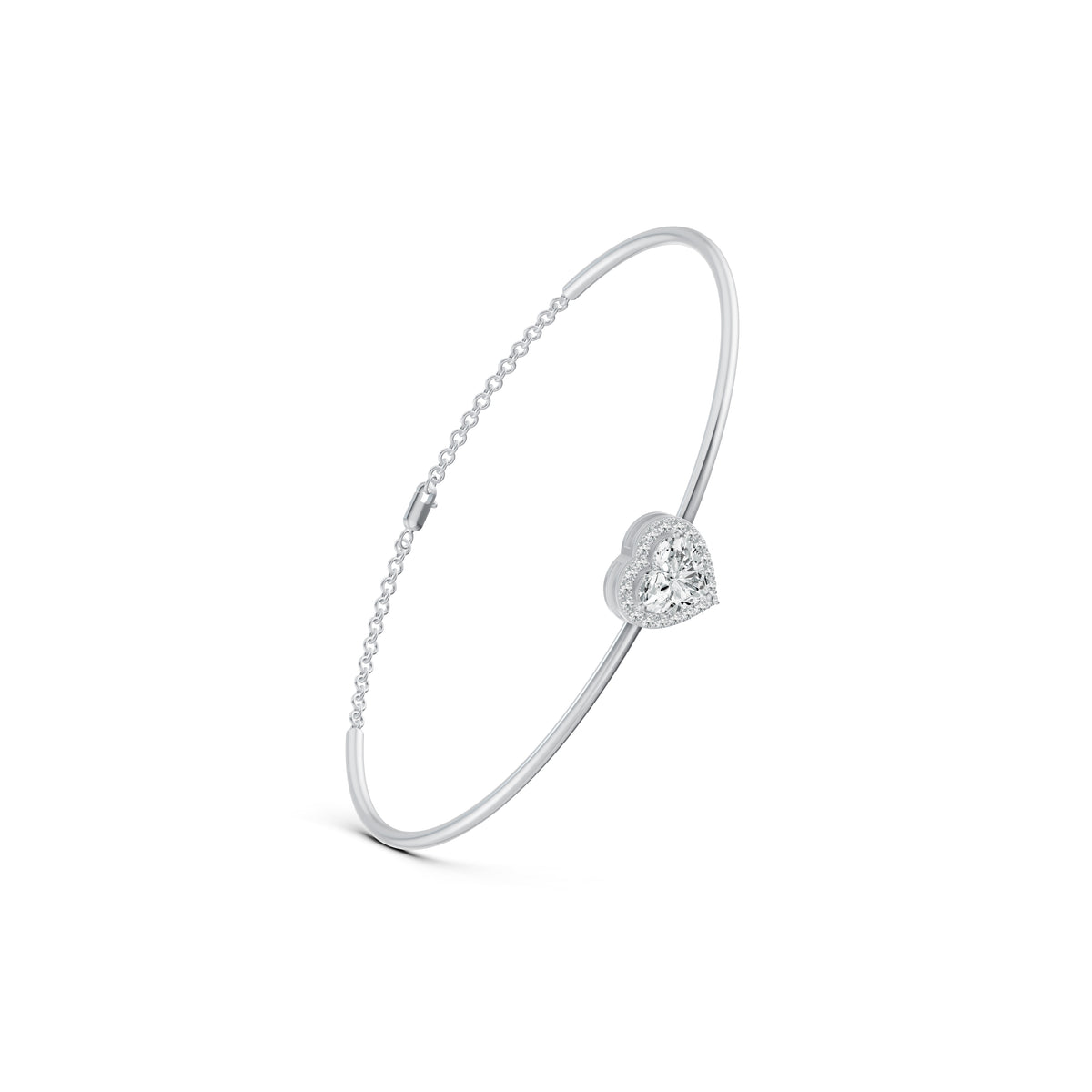 Solitaire Heart Diamond Bracelet