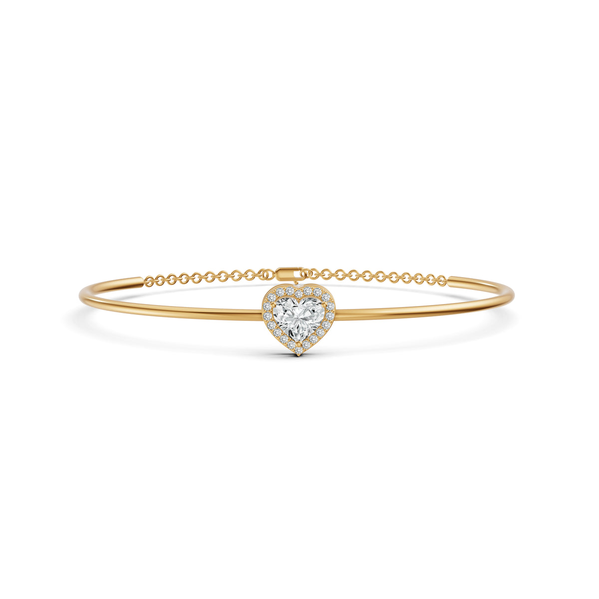 Solitaire Heart Diamond Bracelet