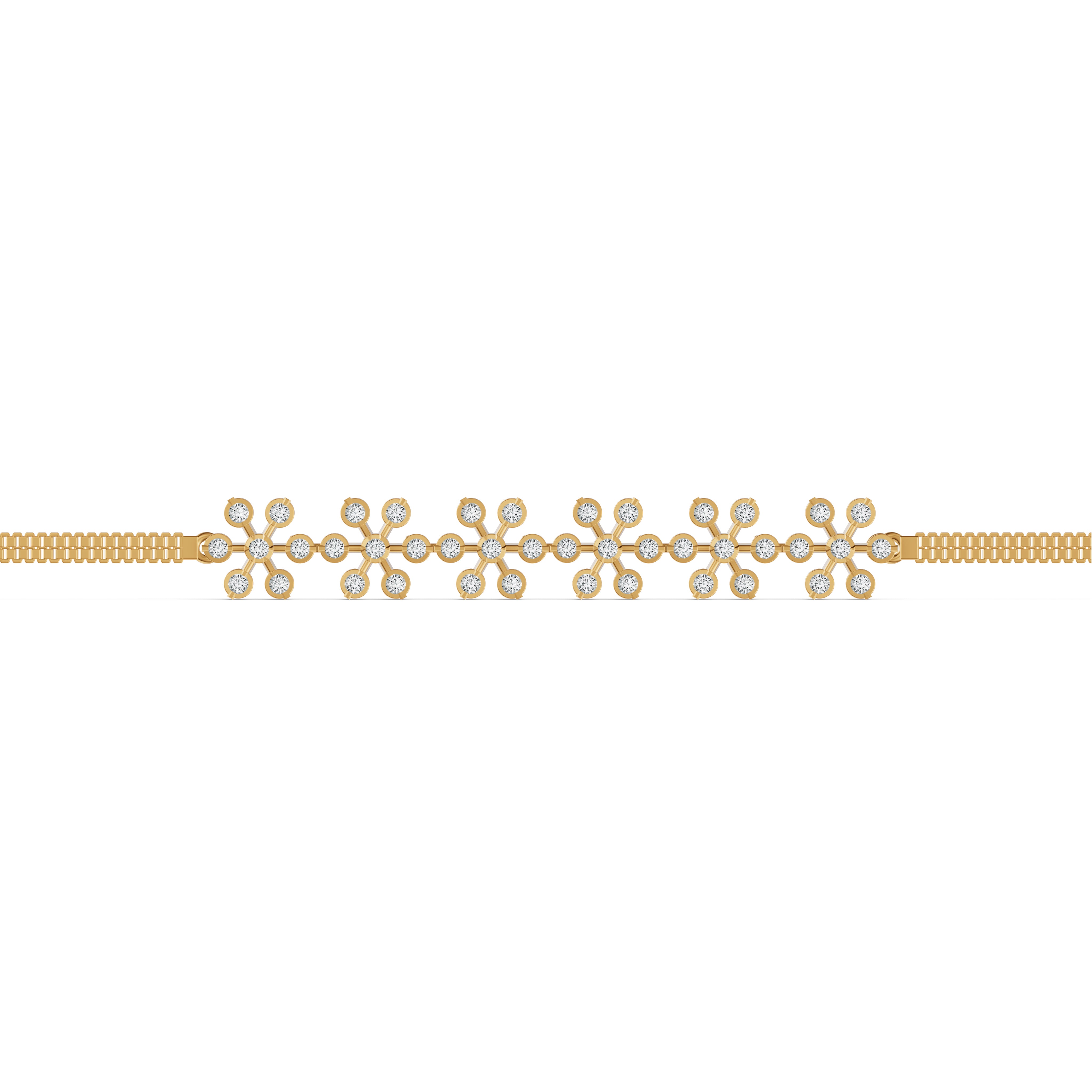 Floral Line Diamond Bracelet