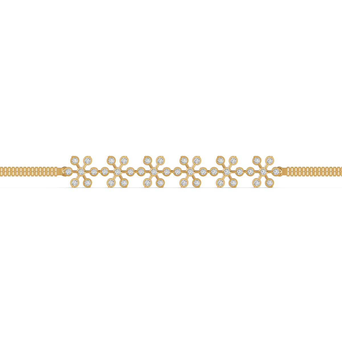 Floral Line Diamond Bracelet