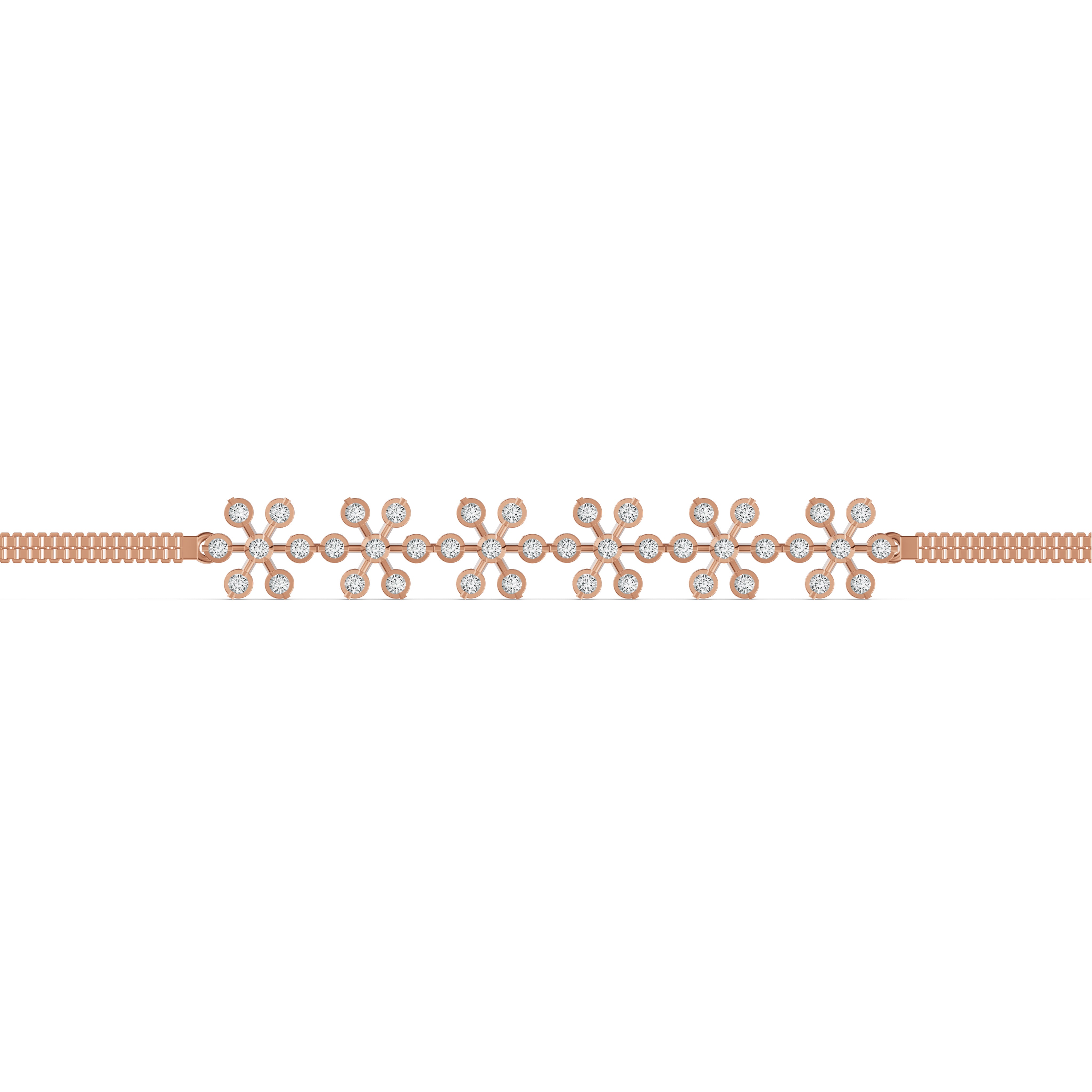 Floral Line Diamond Bracelet