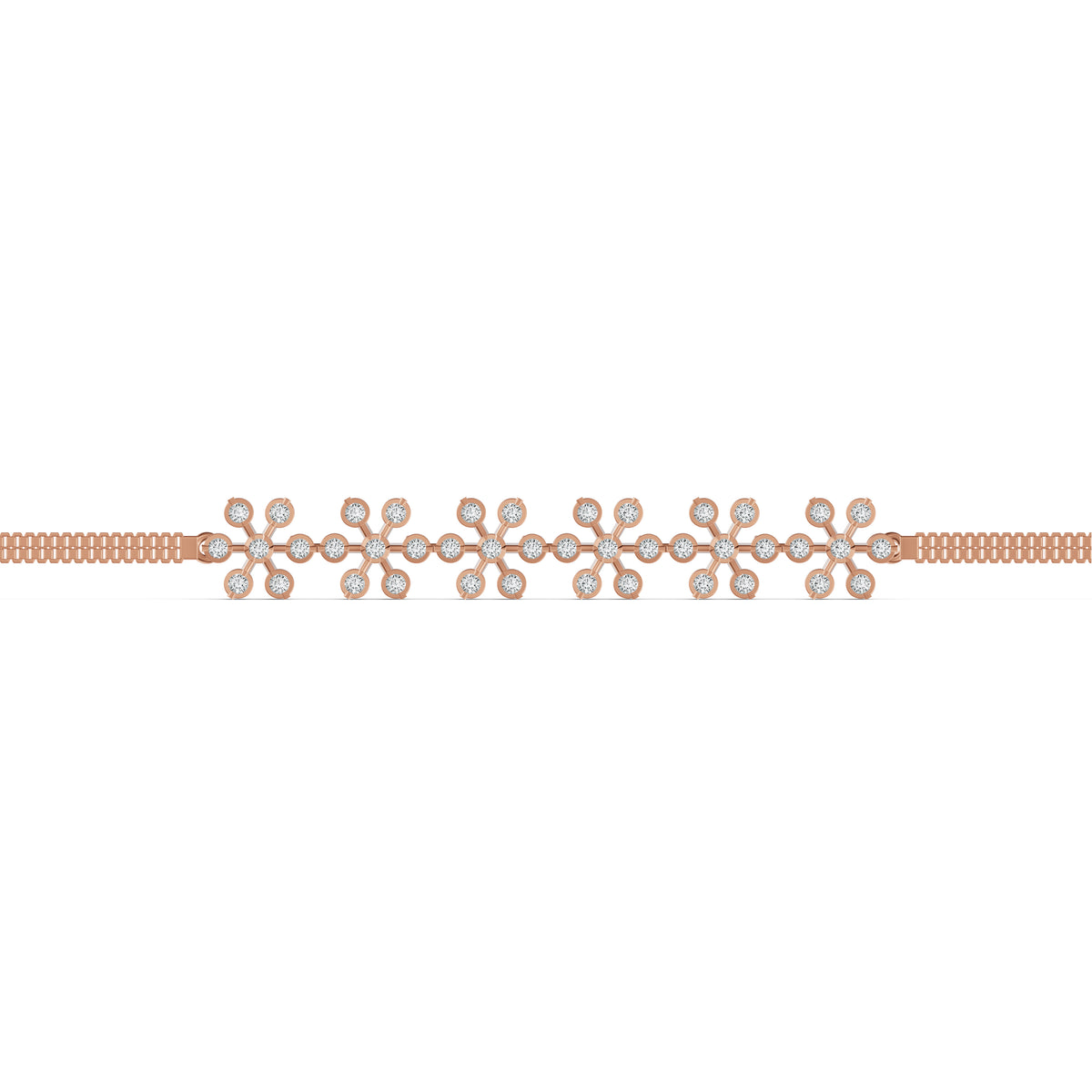 Floral Line Diamond Bracelet