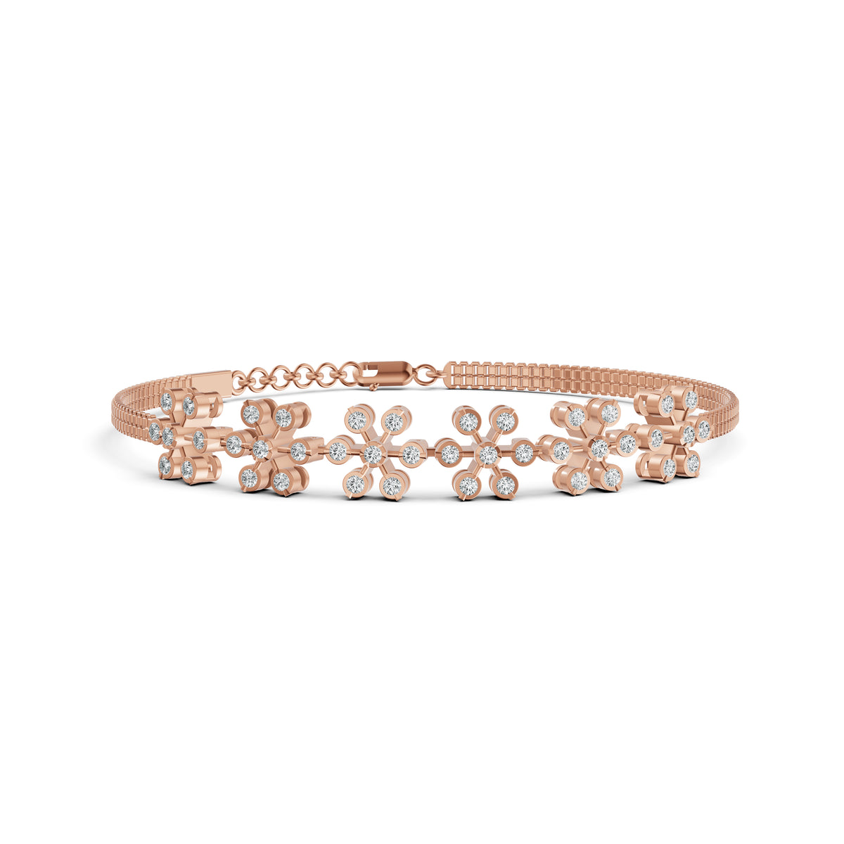 Floral Line Diamond Bracelet
