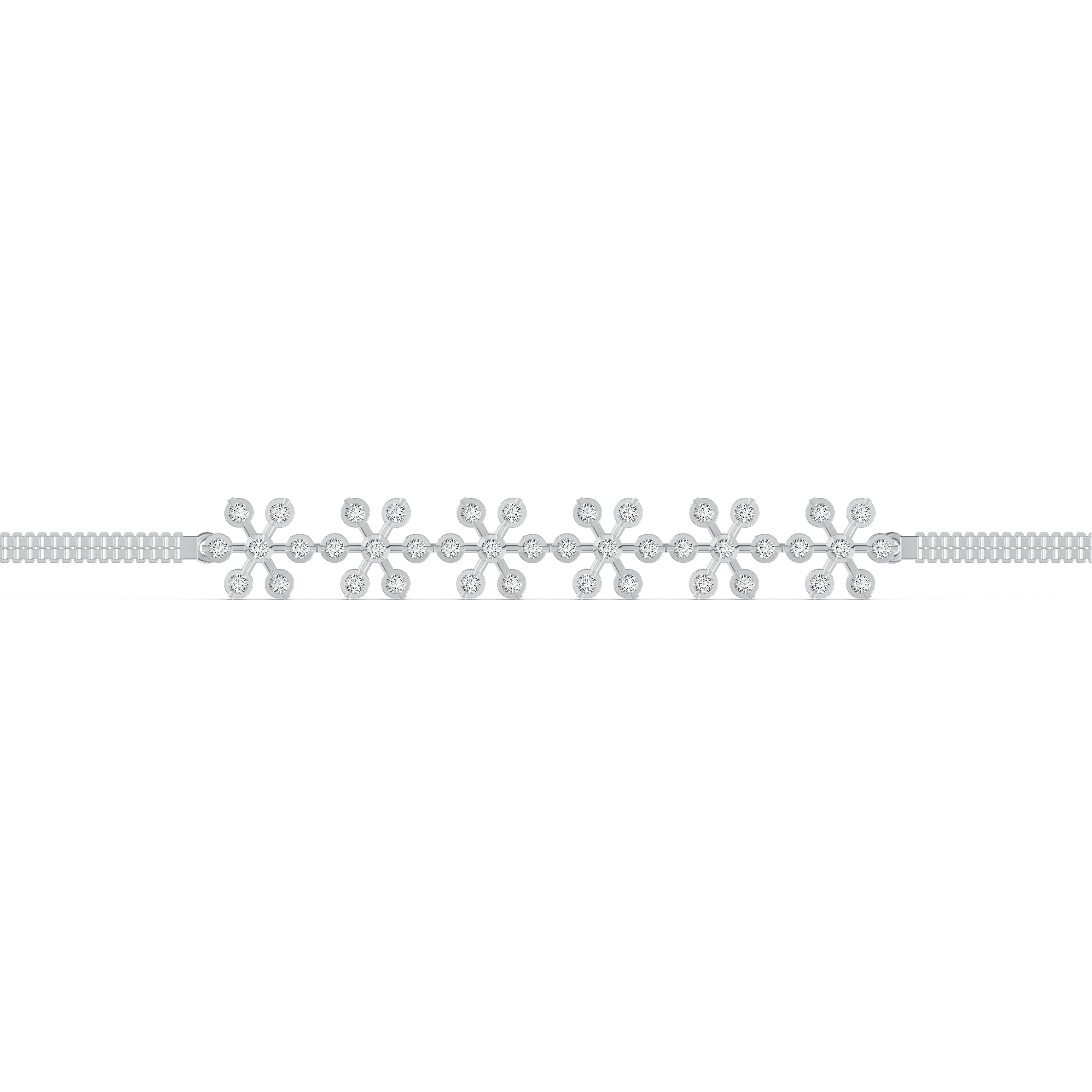 Floral Line Diamond Bracelet