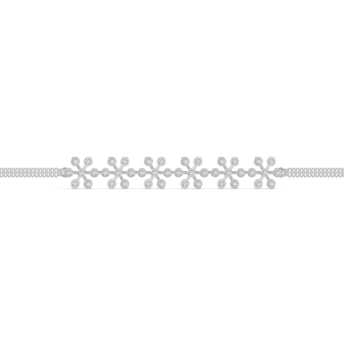 Floral Line Diamond Bracelet