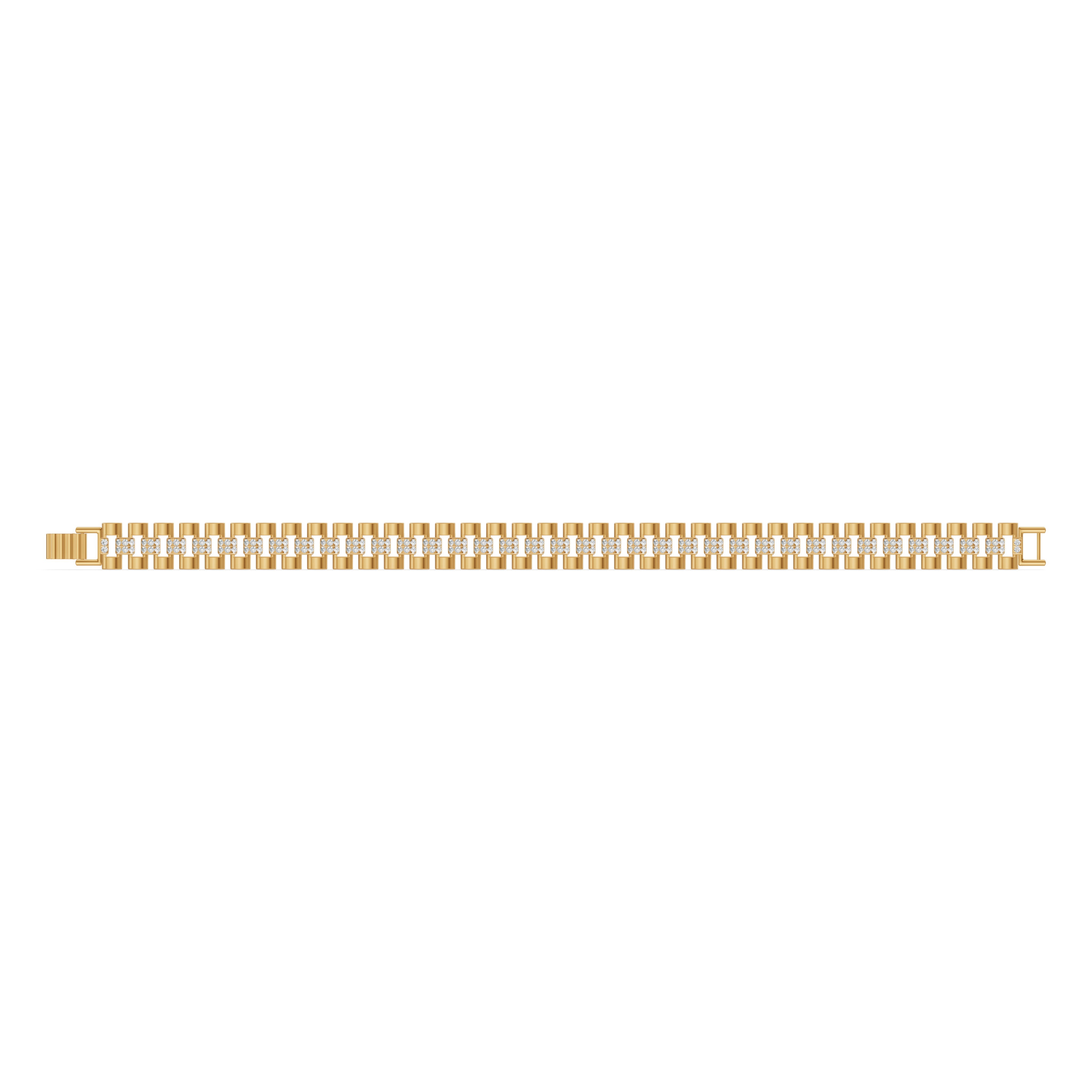Column Link Diamond Bracelet