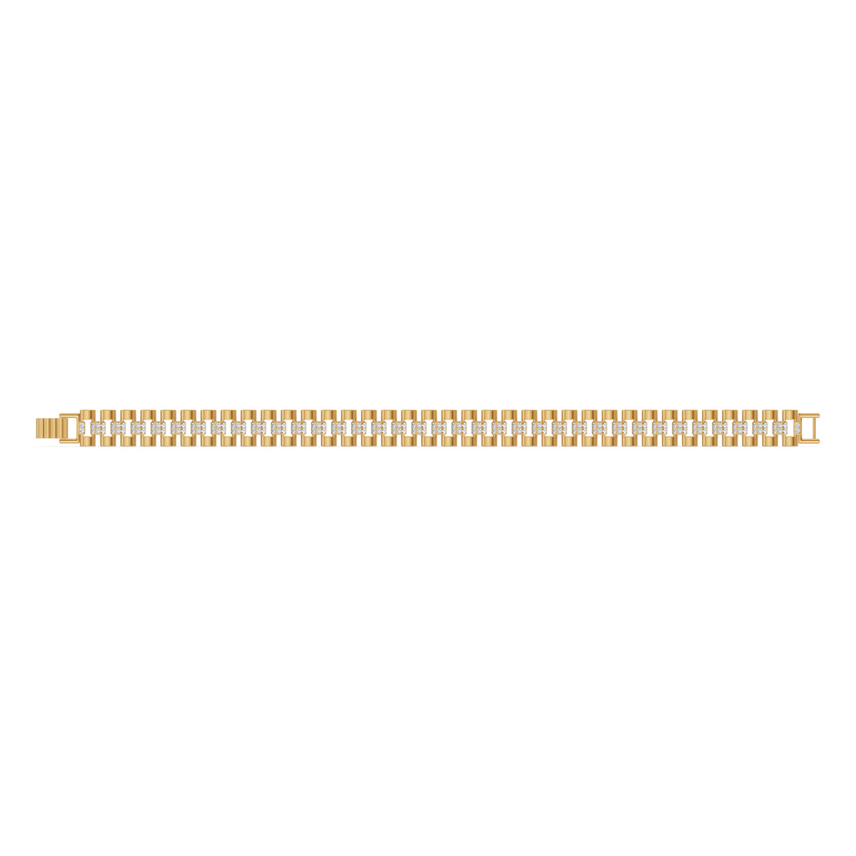 Column Link Diamond Bracelet