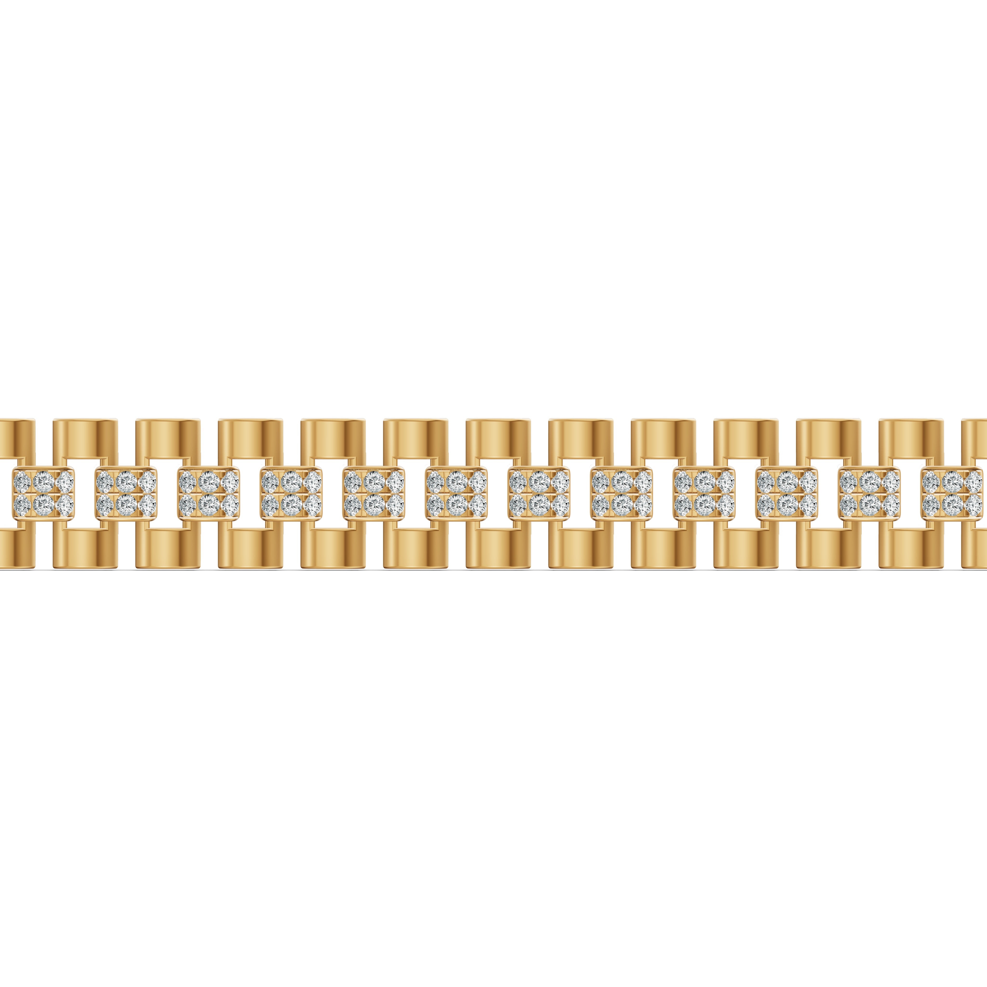 Column Link Diamond Bracelet