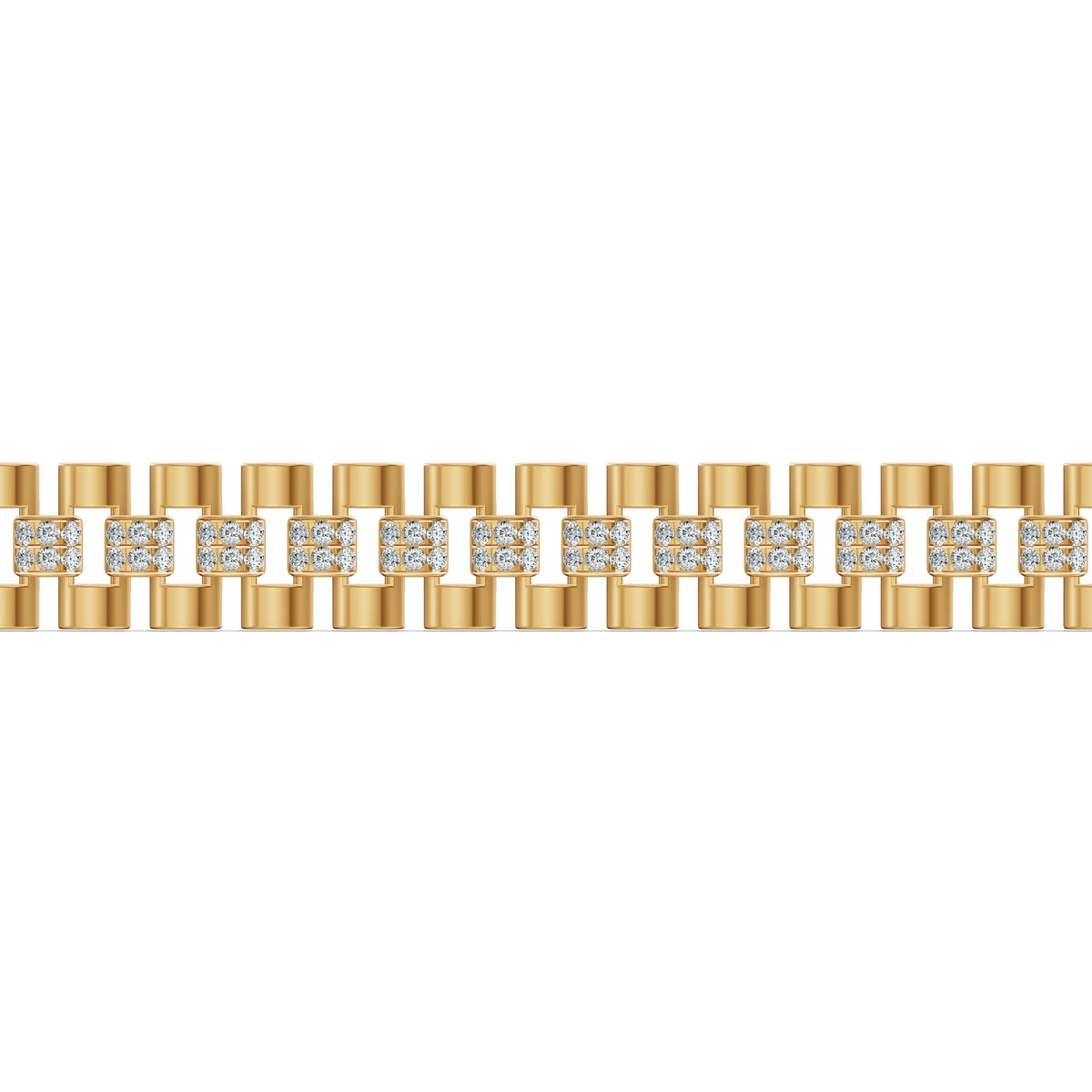 Column Link Diamond Bracelet