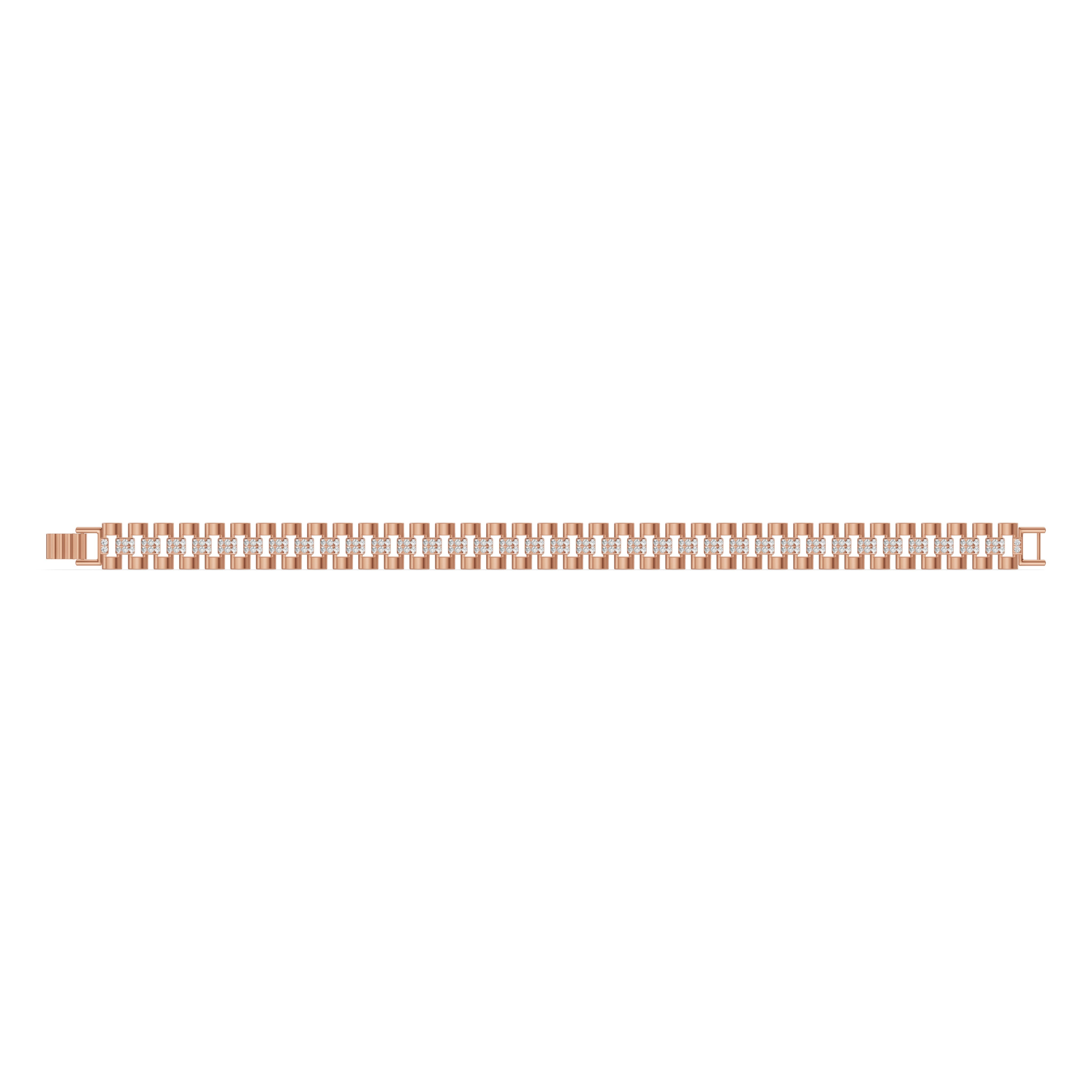 Column Link Diamond Bracelet