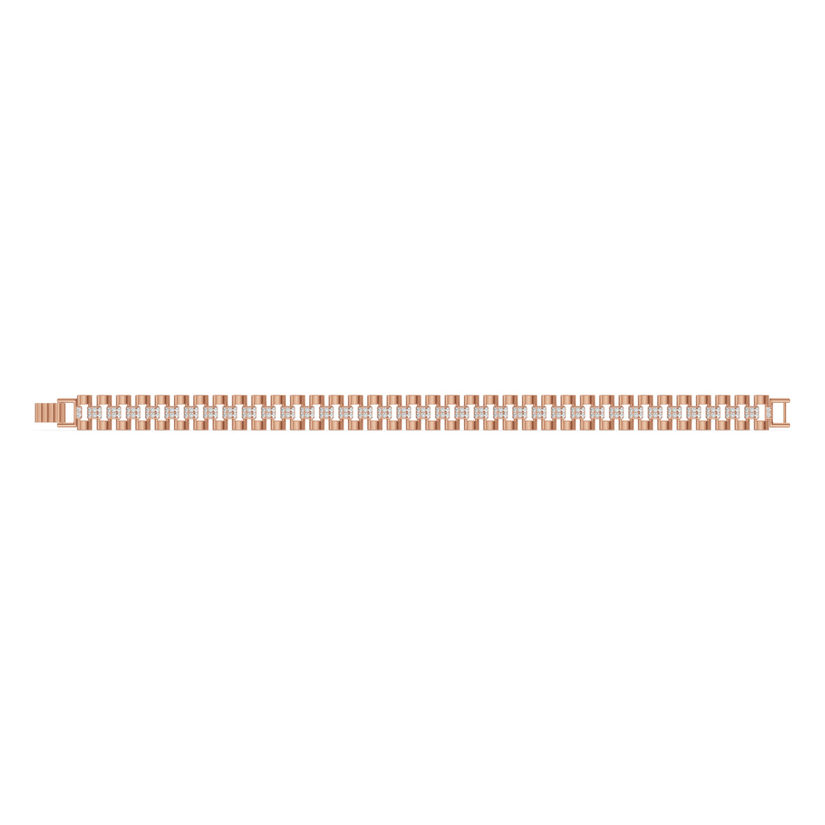 Column Link Diamond Bracelet