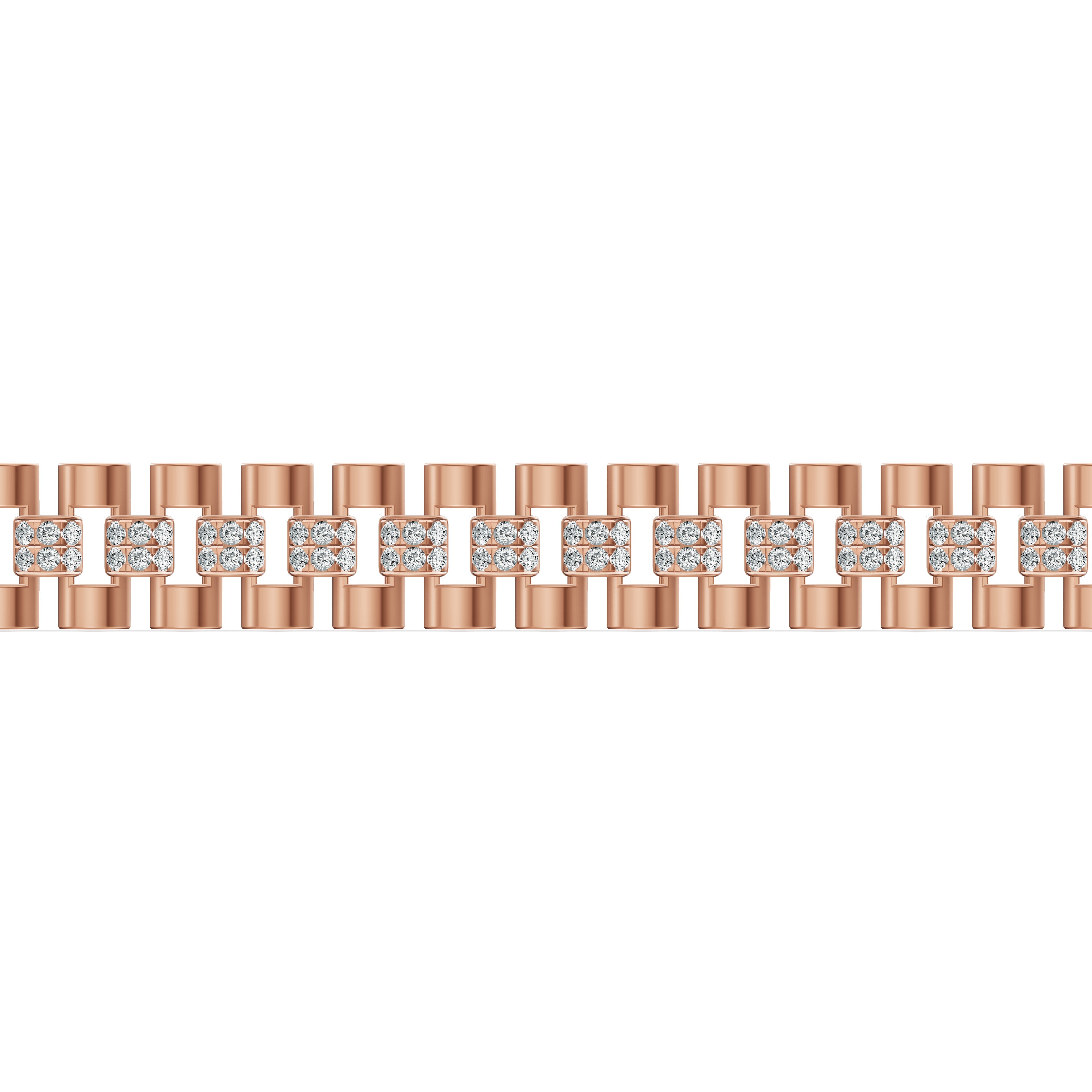Column Link Diamond Bracelet