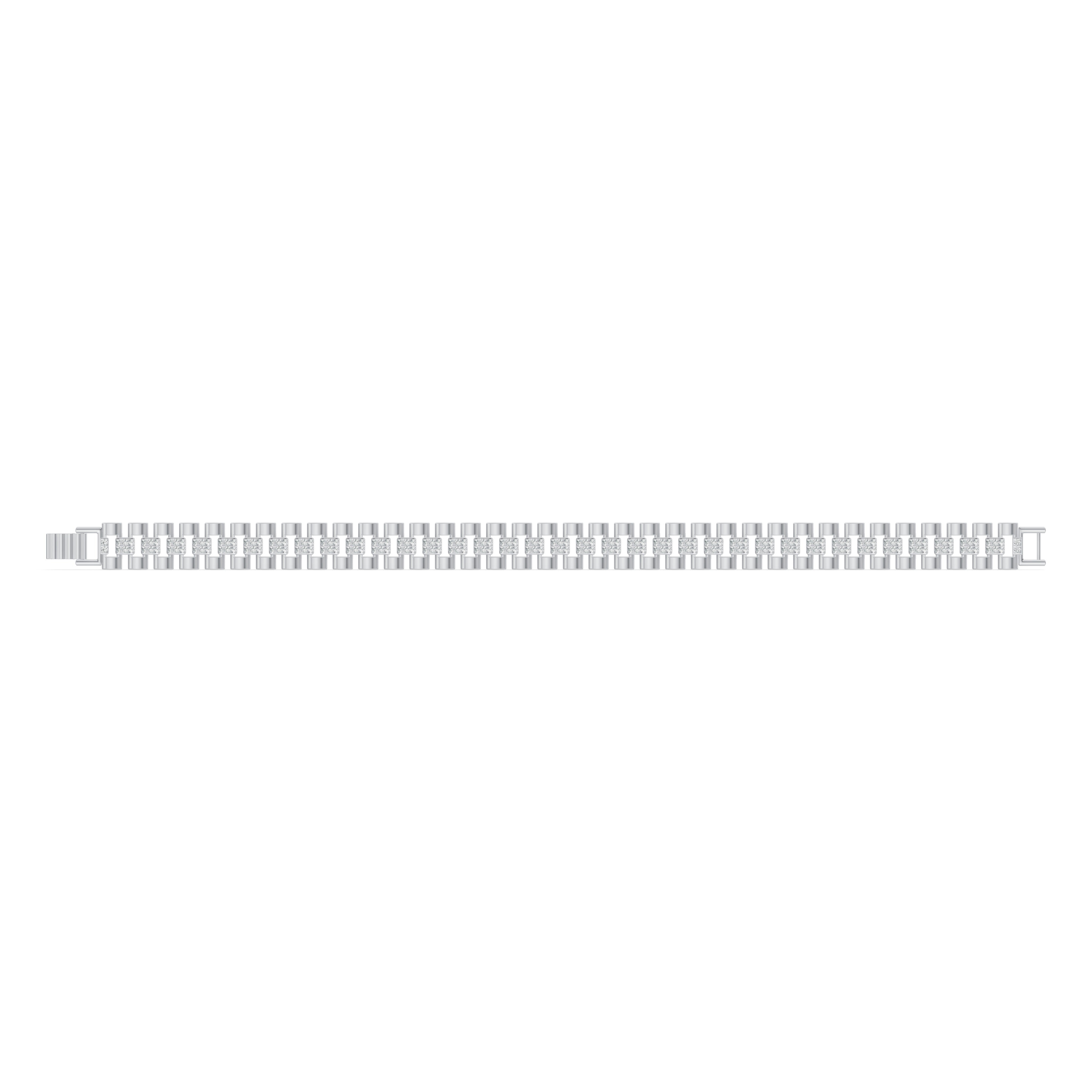 Column Link Diamond Bracelet