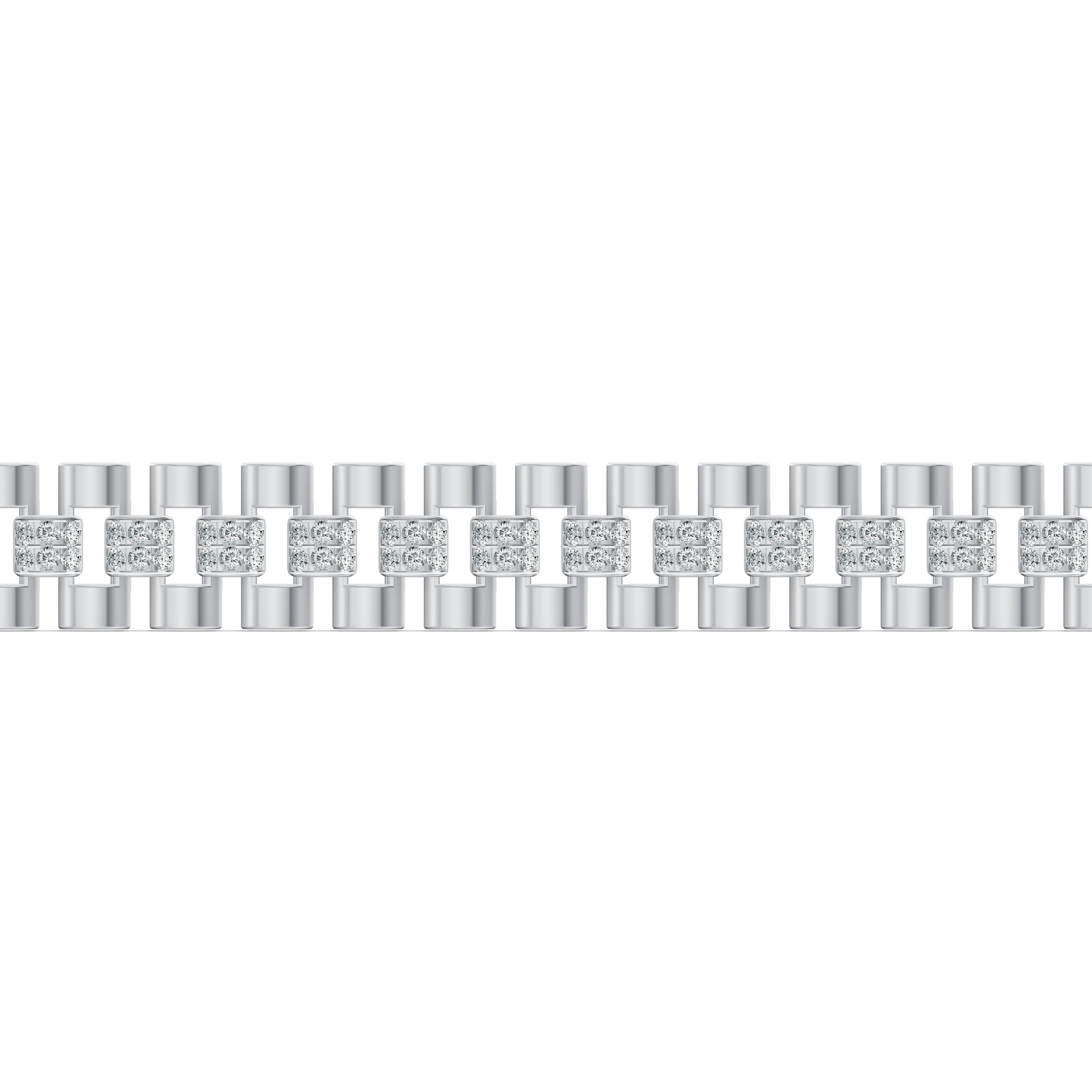 Column Link Diamond Bracelet