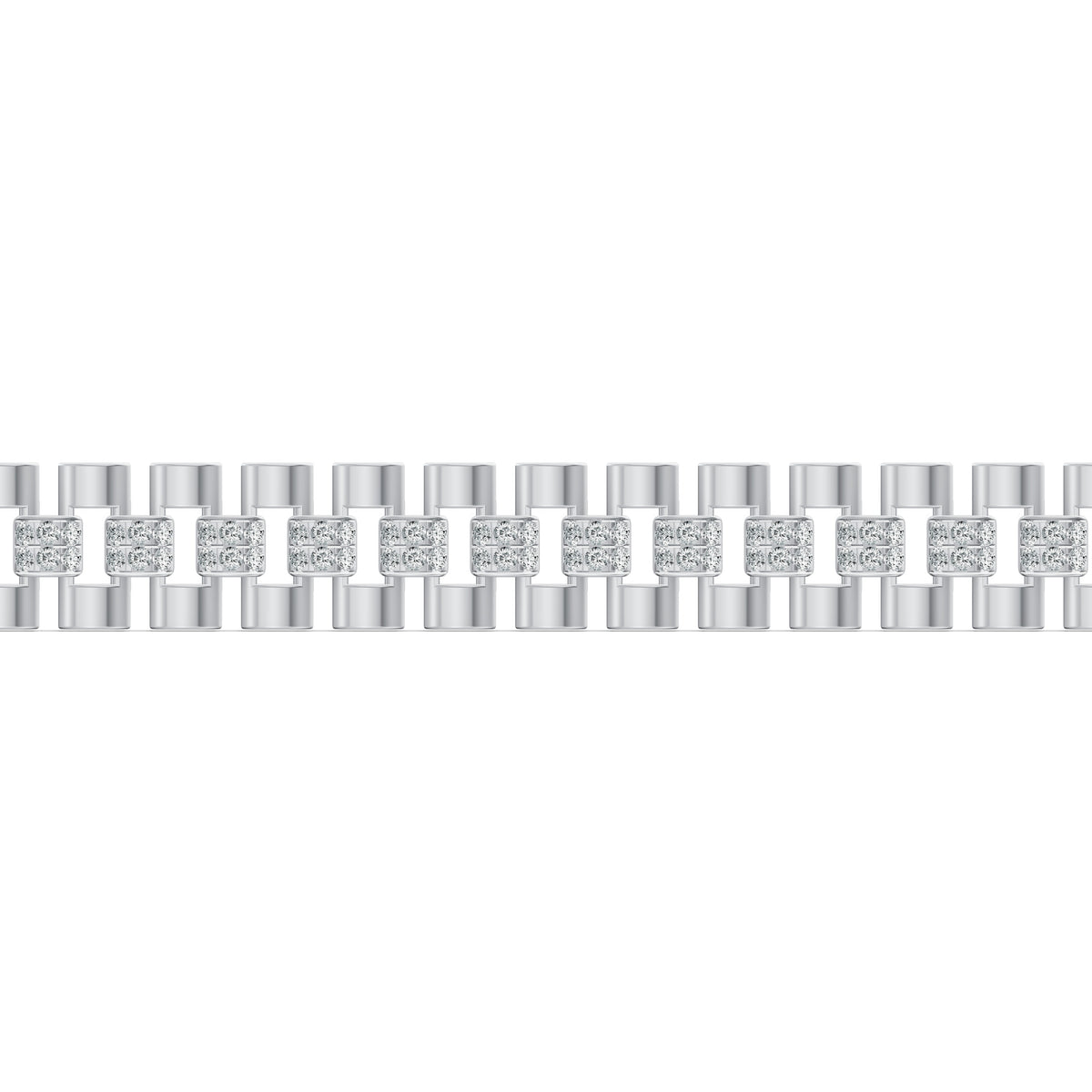 Column Link Diamond Bracelet
