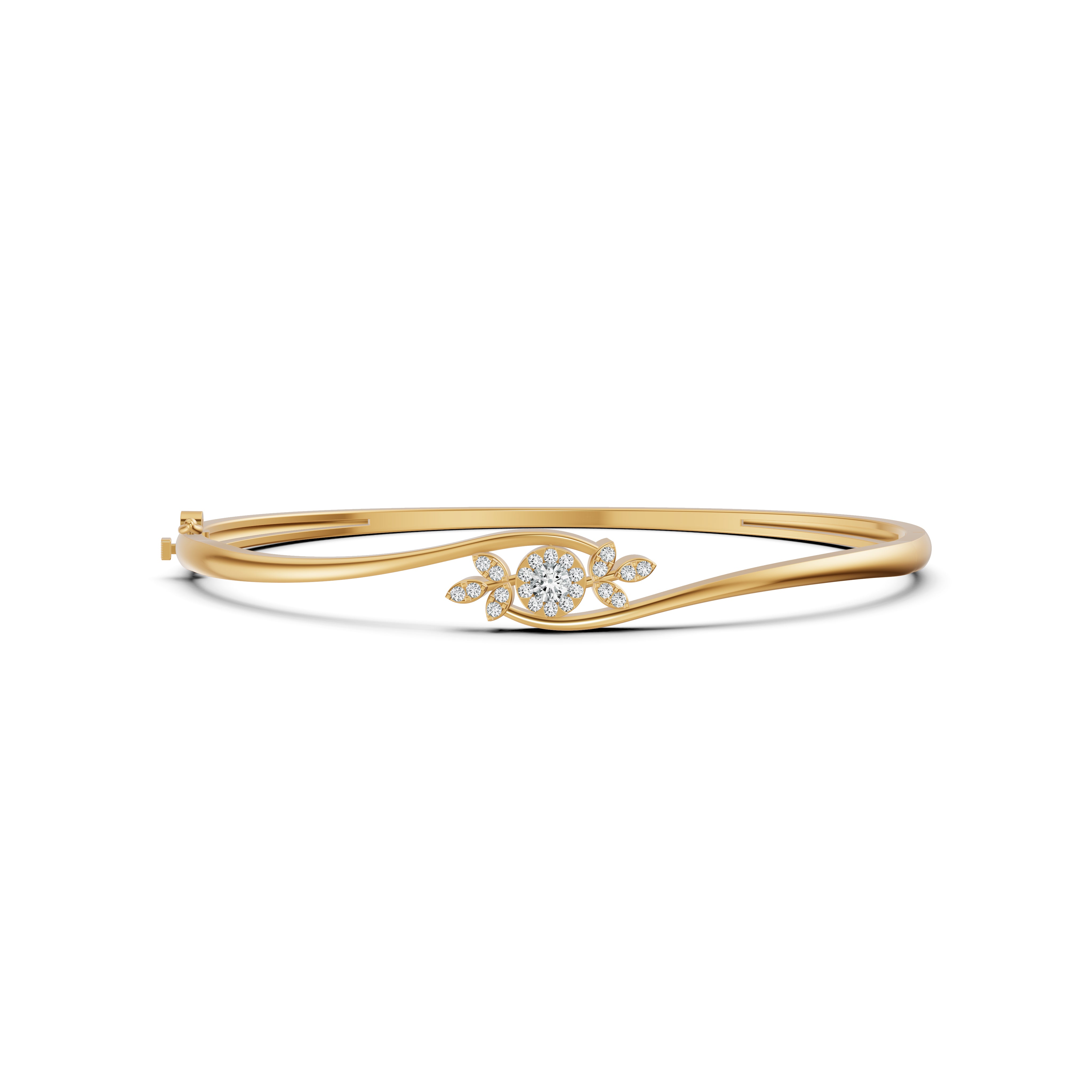 Floral Wave Diamond Bracelet