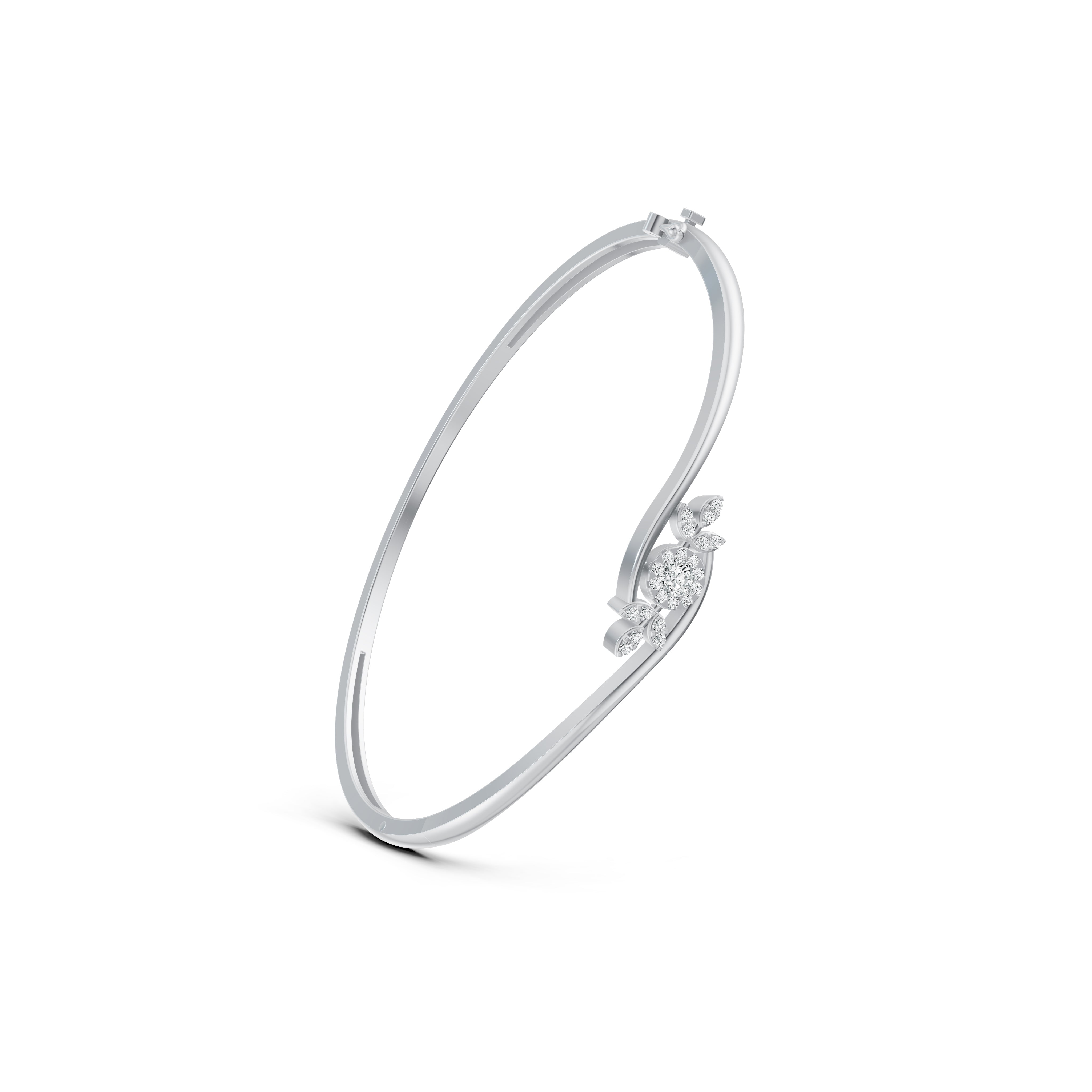 Floral Wave Diamond Bracelet