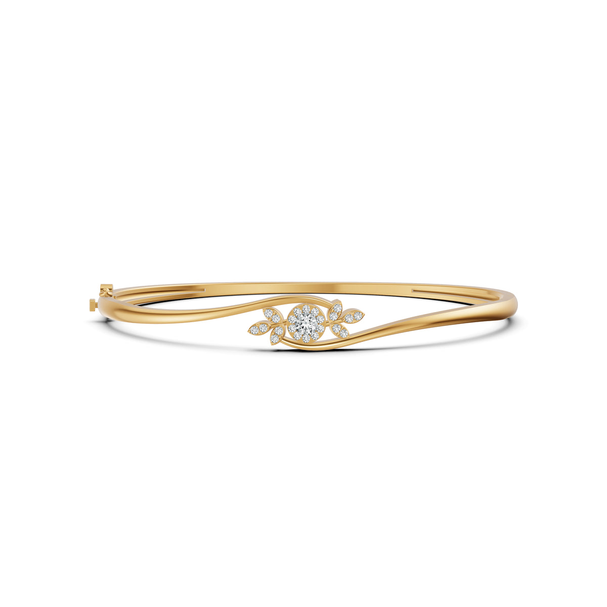 Floral Wave Diamond Bracelet