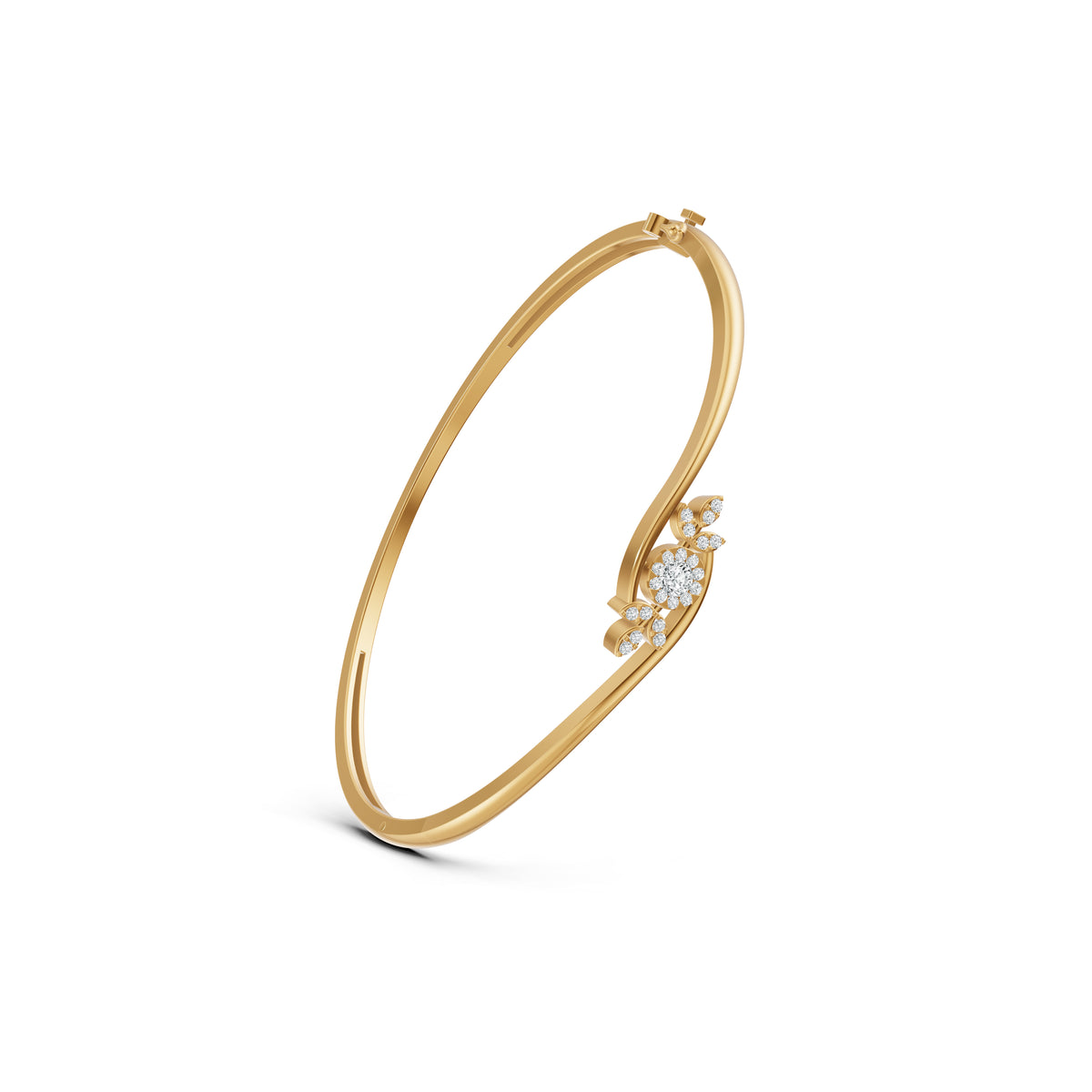 Floral Wave Diamond Bracelet