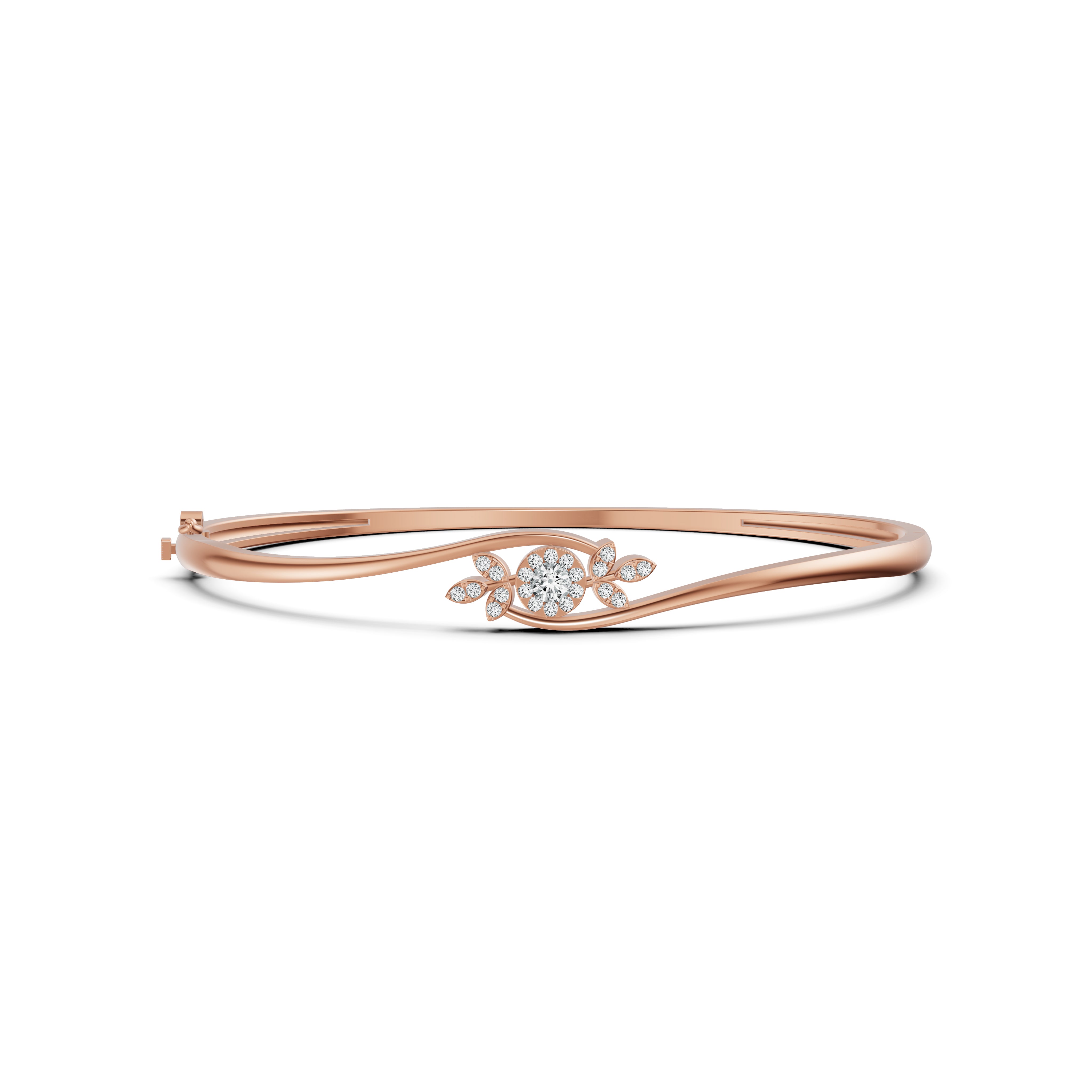 Floral Wave Diamond Bracelet