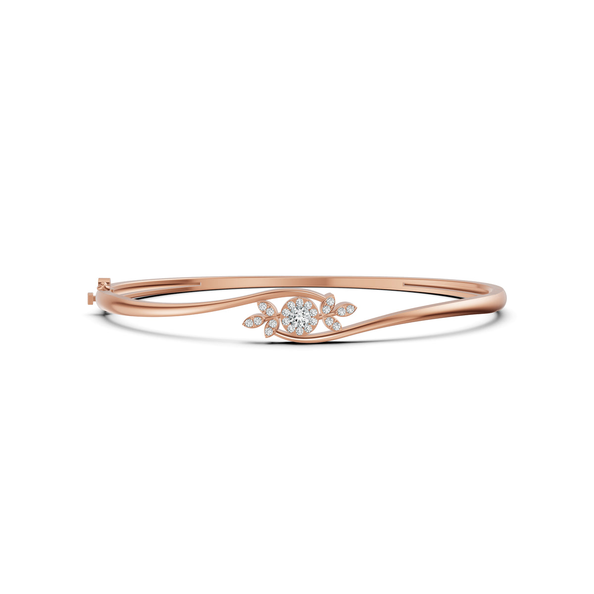 Floral Wave Diamond Bracelet