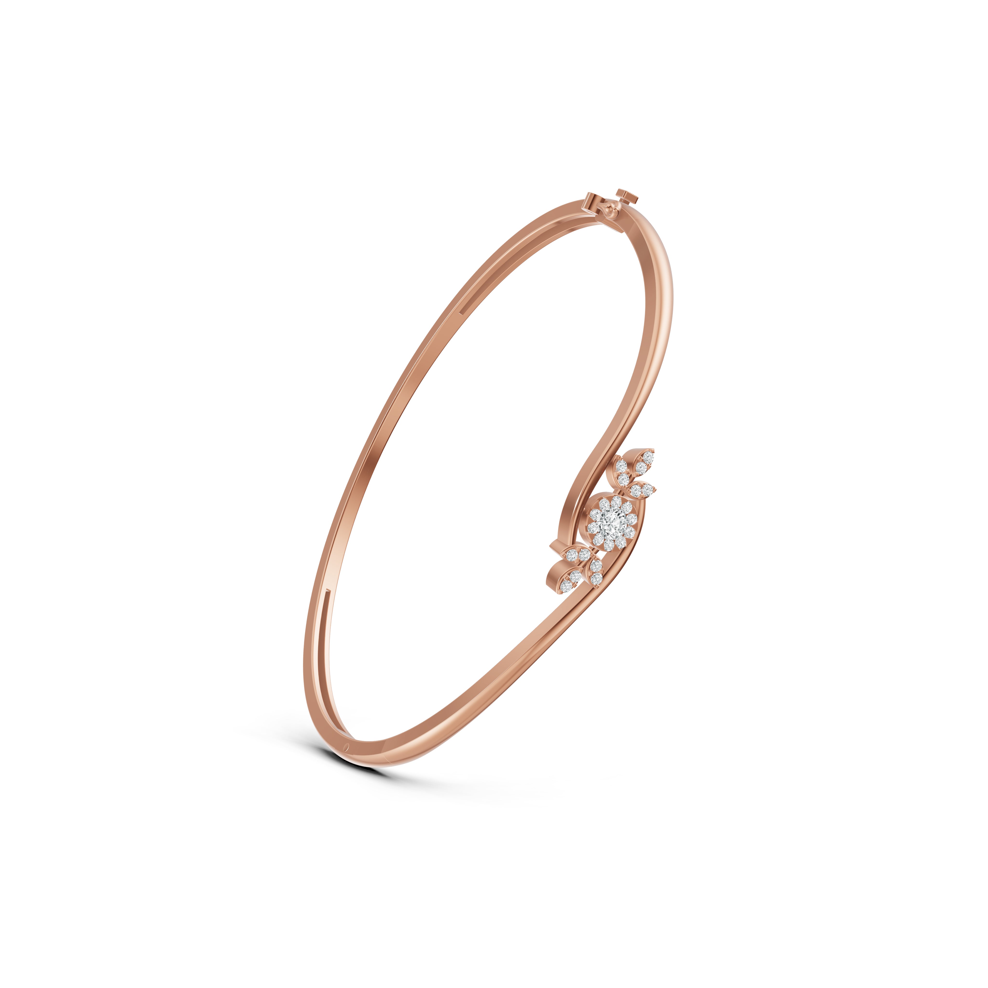 Floral Wave Diamond Bracelet