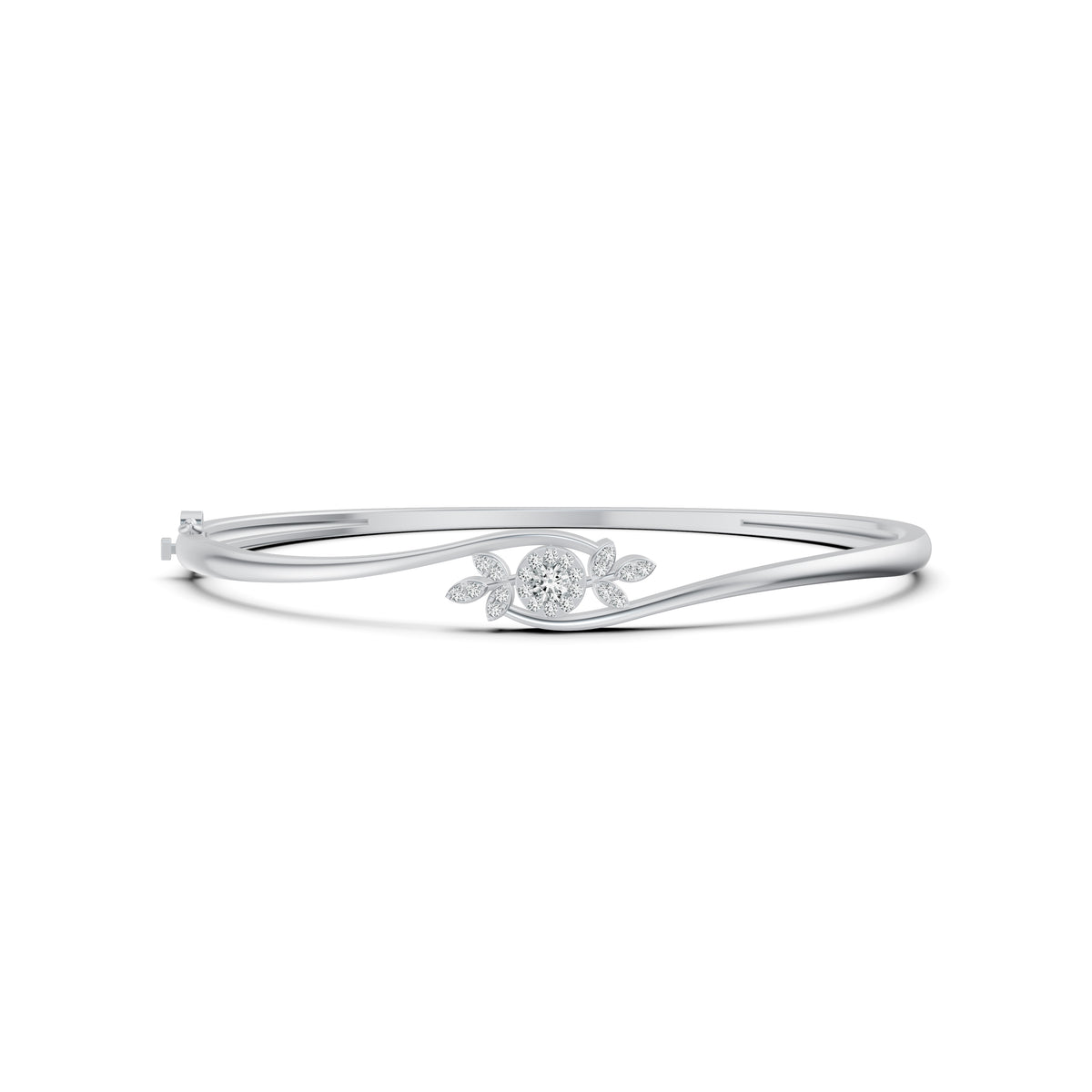 Floral Wave Diamond Bracelet