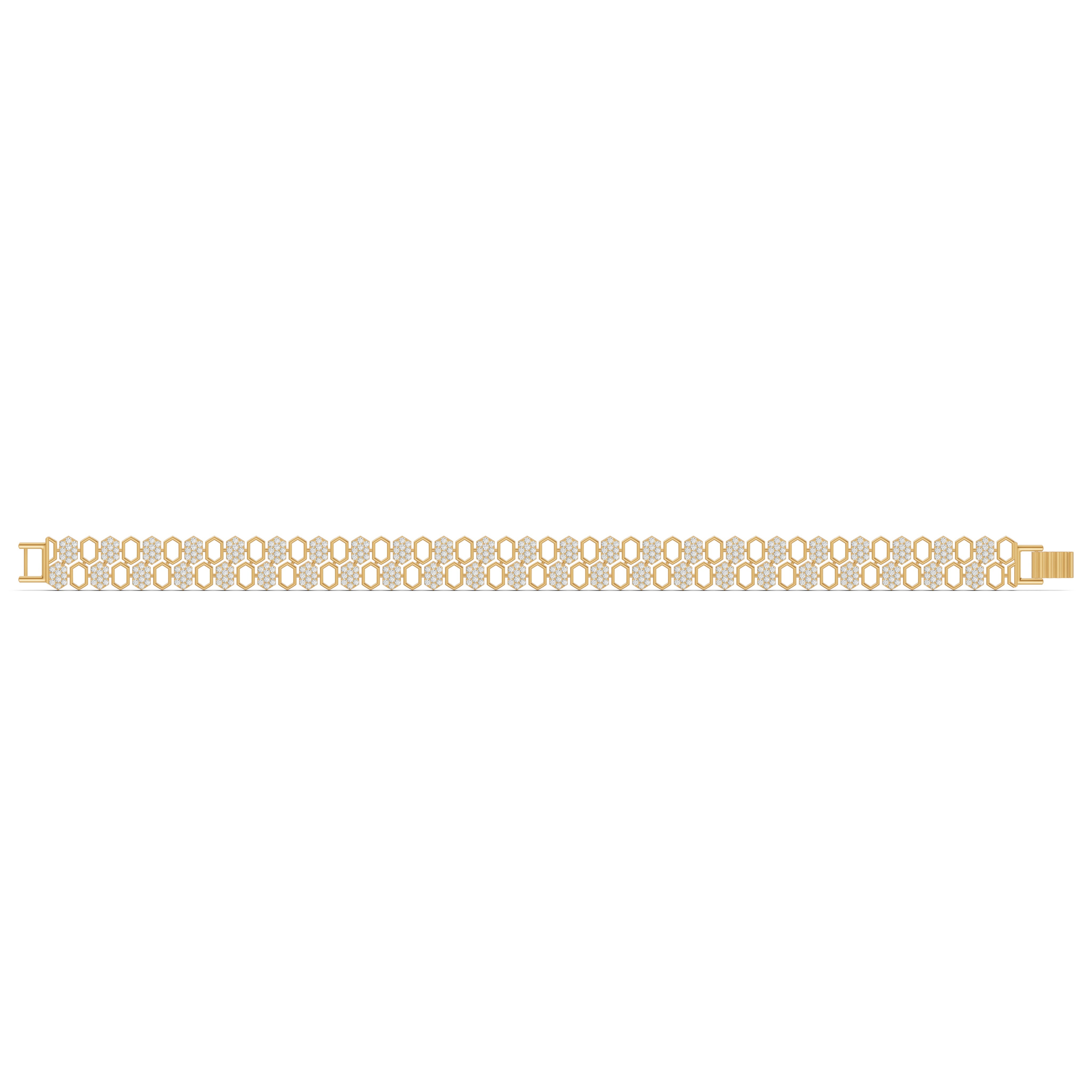 Hexa Link Diamond Bracelet