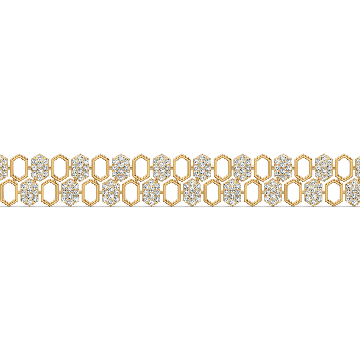 Hexa Link Diamond Bracelet