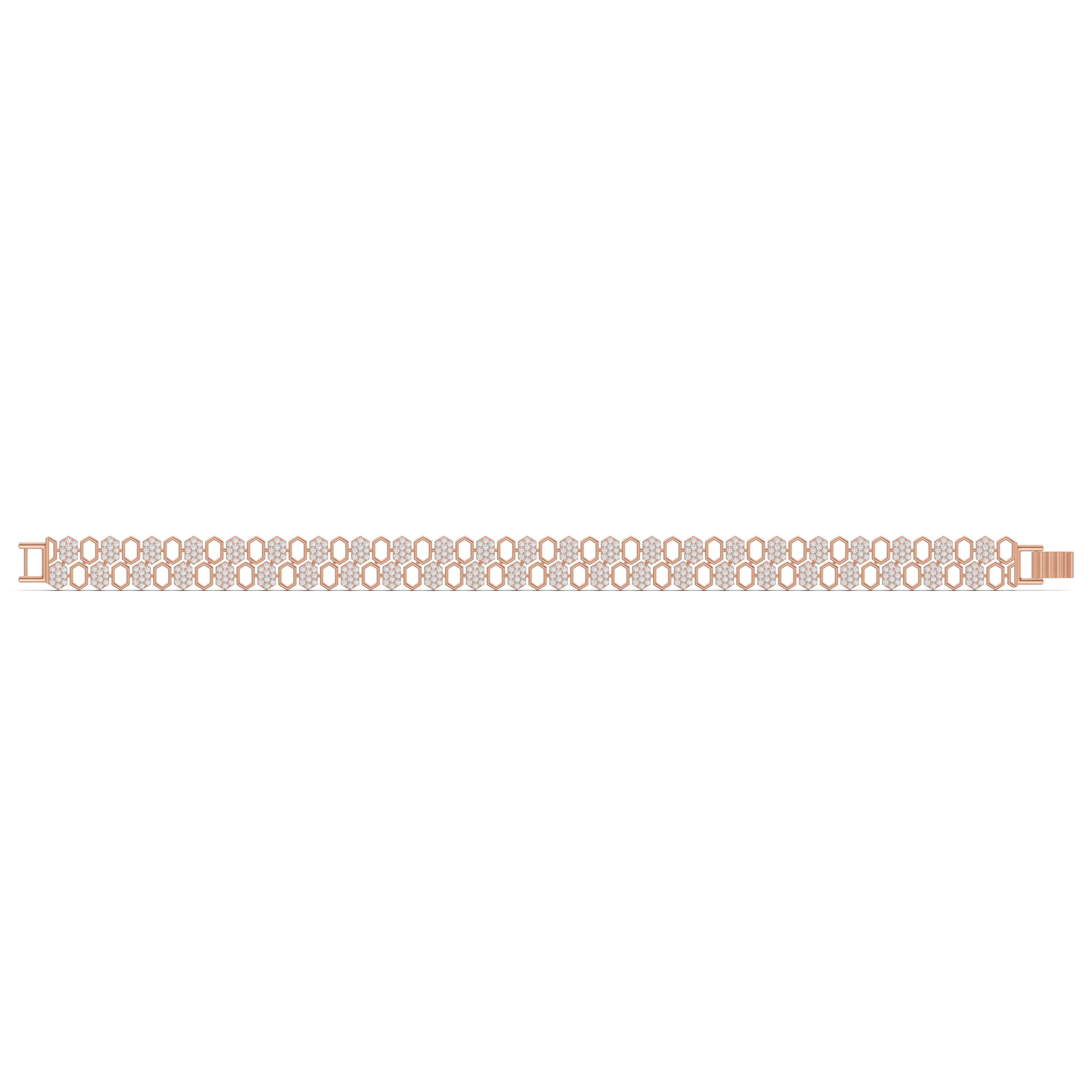 Hexa Link Diamond Bracelet