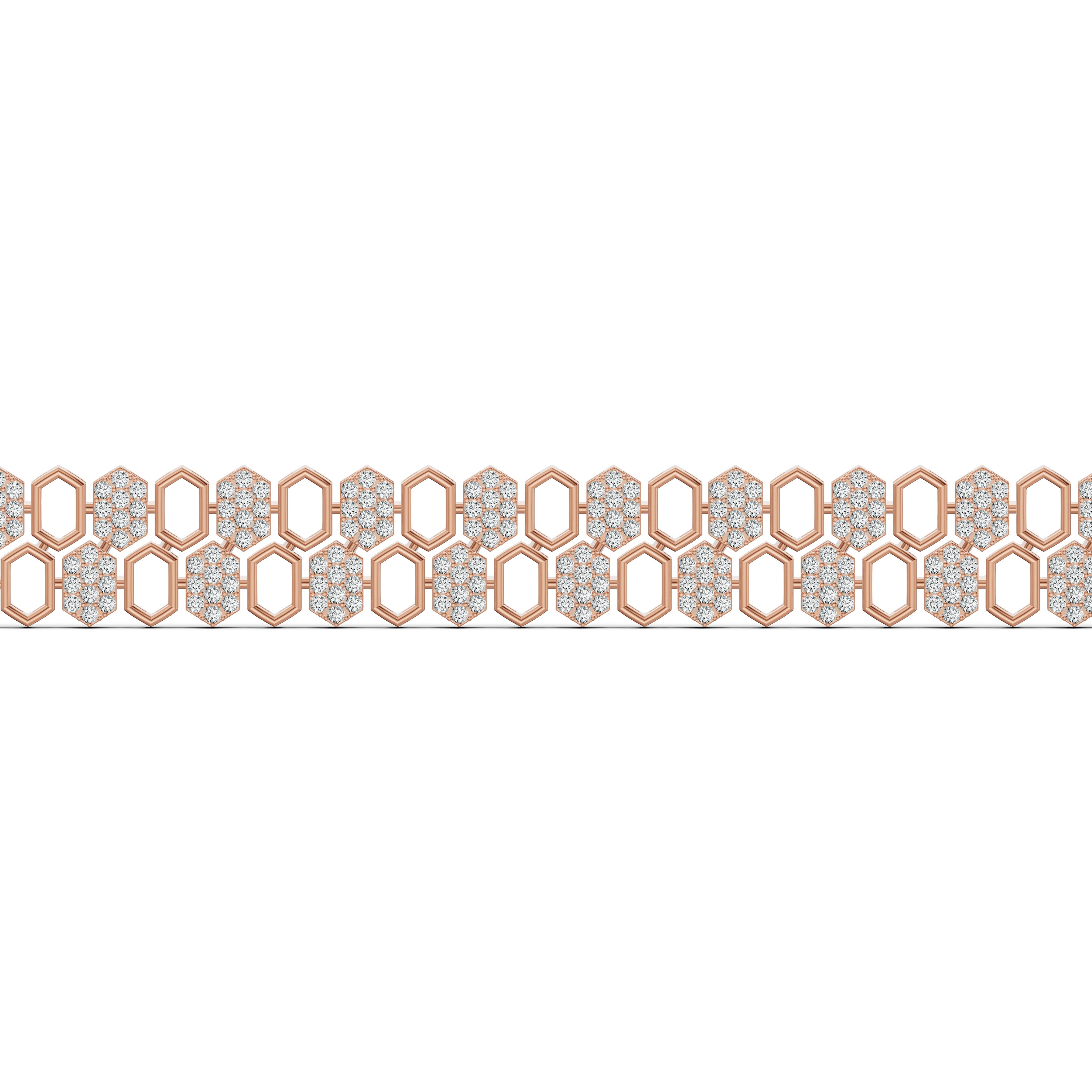 Hexa Link Diamond Bracelet