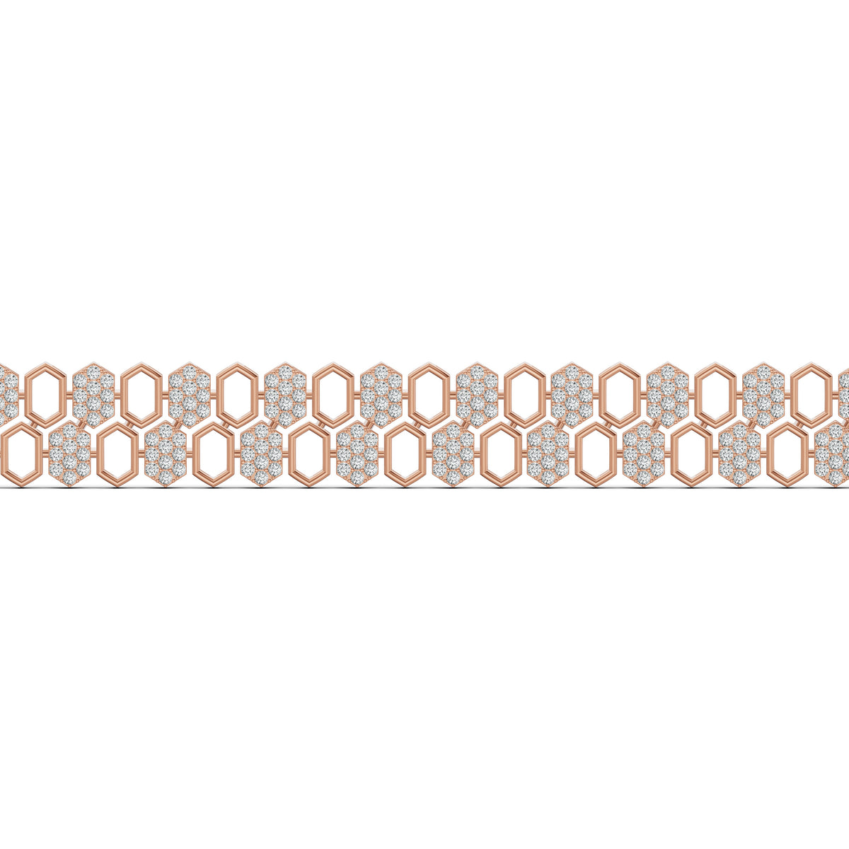 Hexa Link Diamond Bracelet