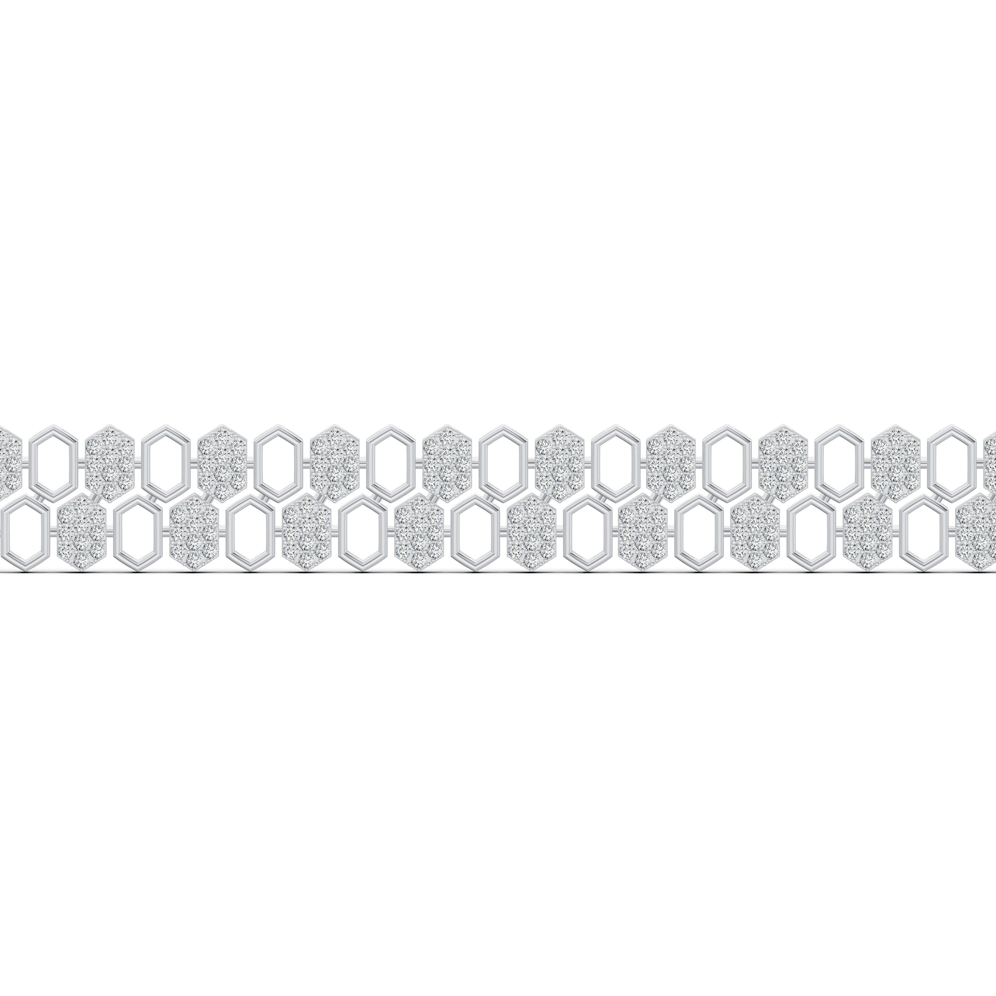 Hexa Link Diamond Bracelet