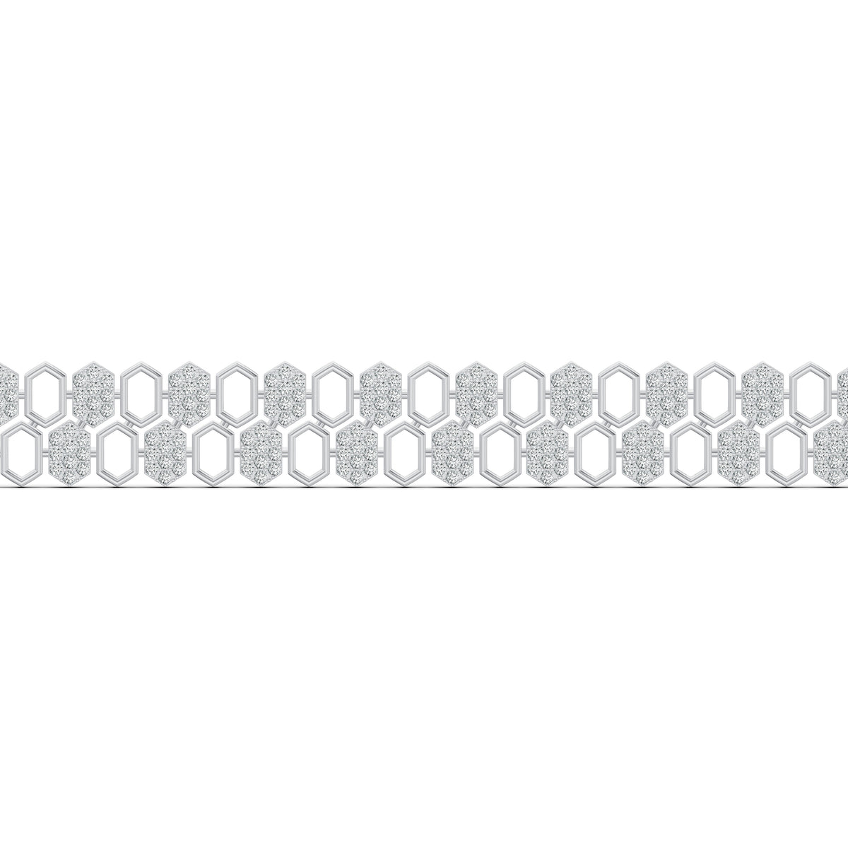 Hexa Link Diamond Bracelet