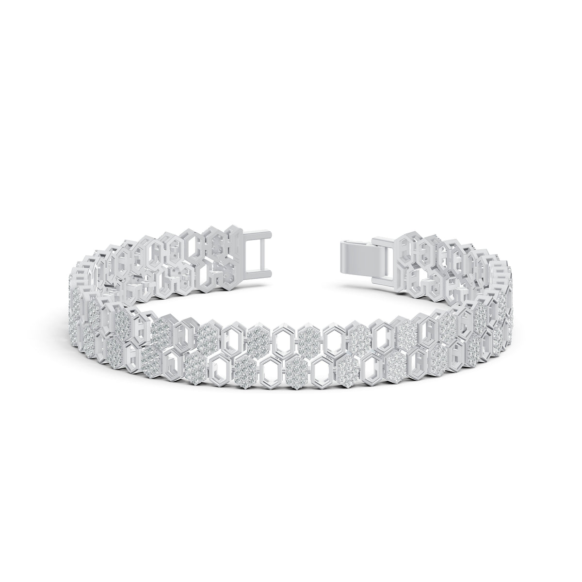 Hexa Link Diamond Bracelet